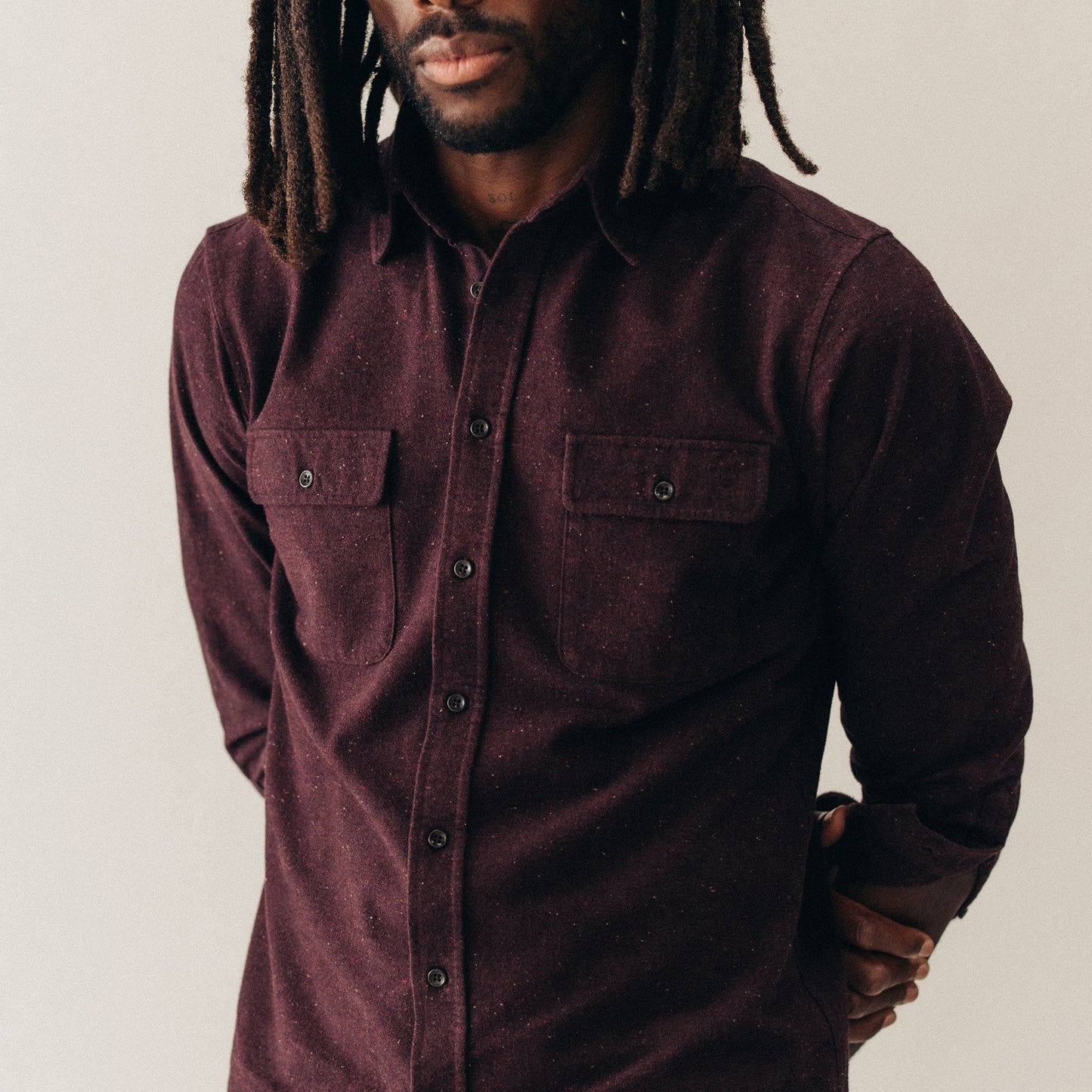The Yosemite Shirt in Nutmeg Donegal