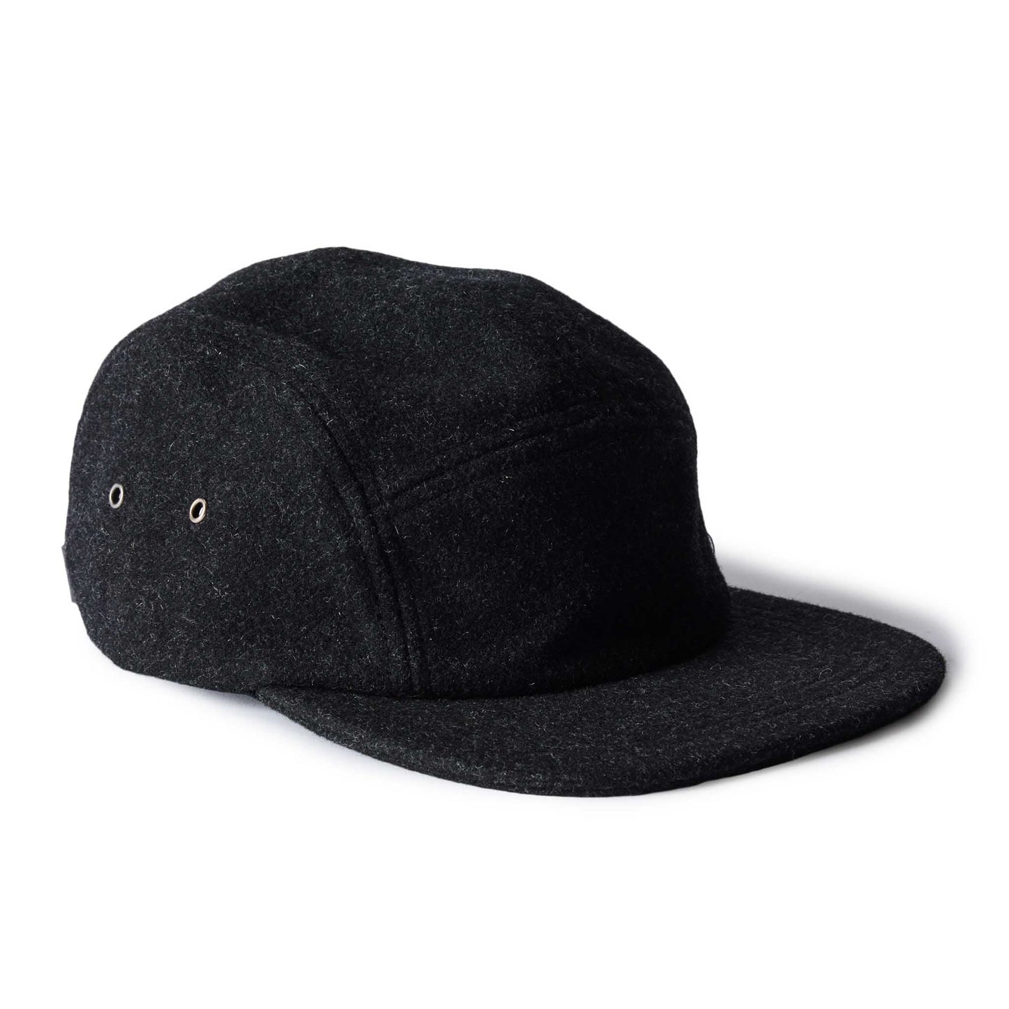 The 5-Panel Cap in Heather Coal Wool Blend
