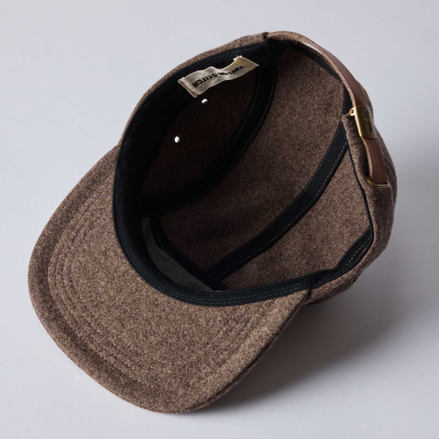 The 5-Panel Cap in Heather Sable Wool Blend