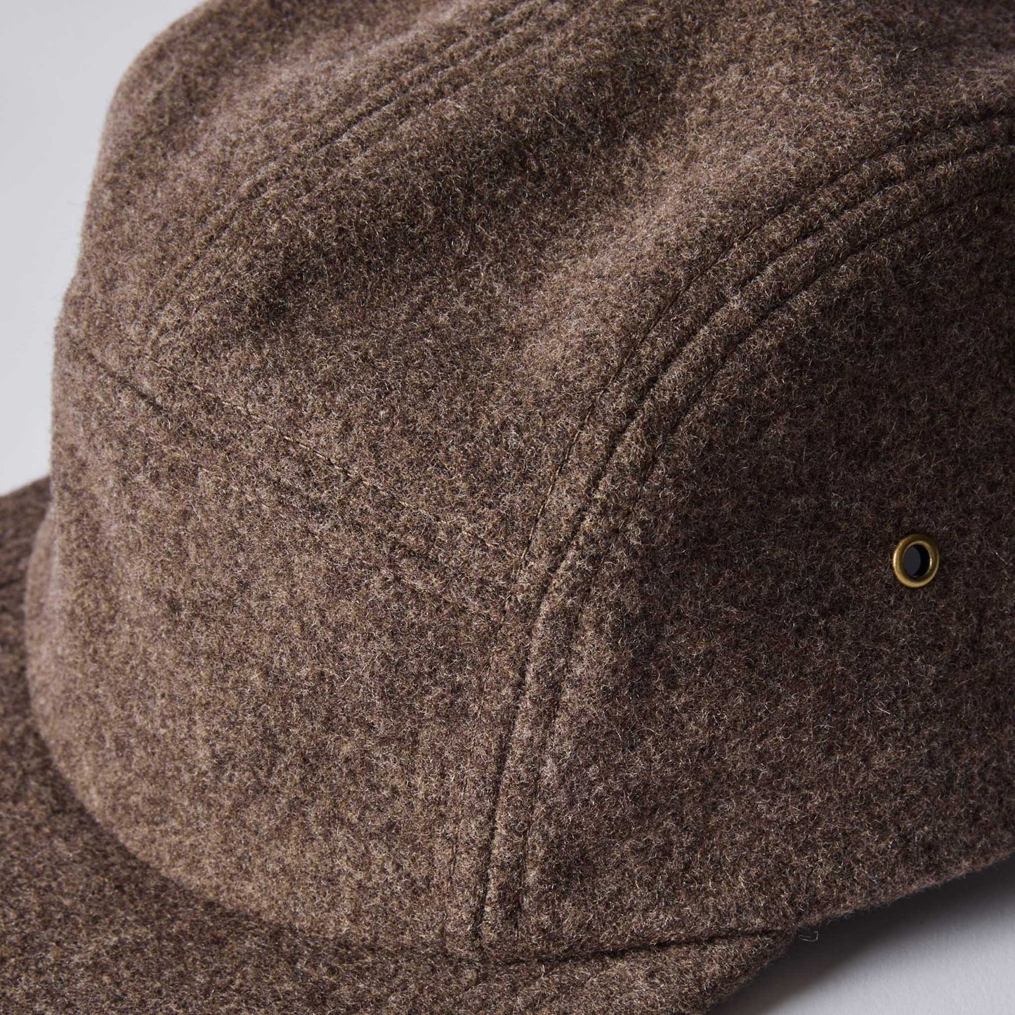 The 5-Panel Cap in Heather Sable Wool Blend