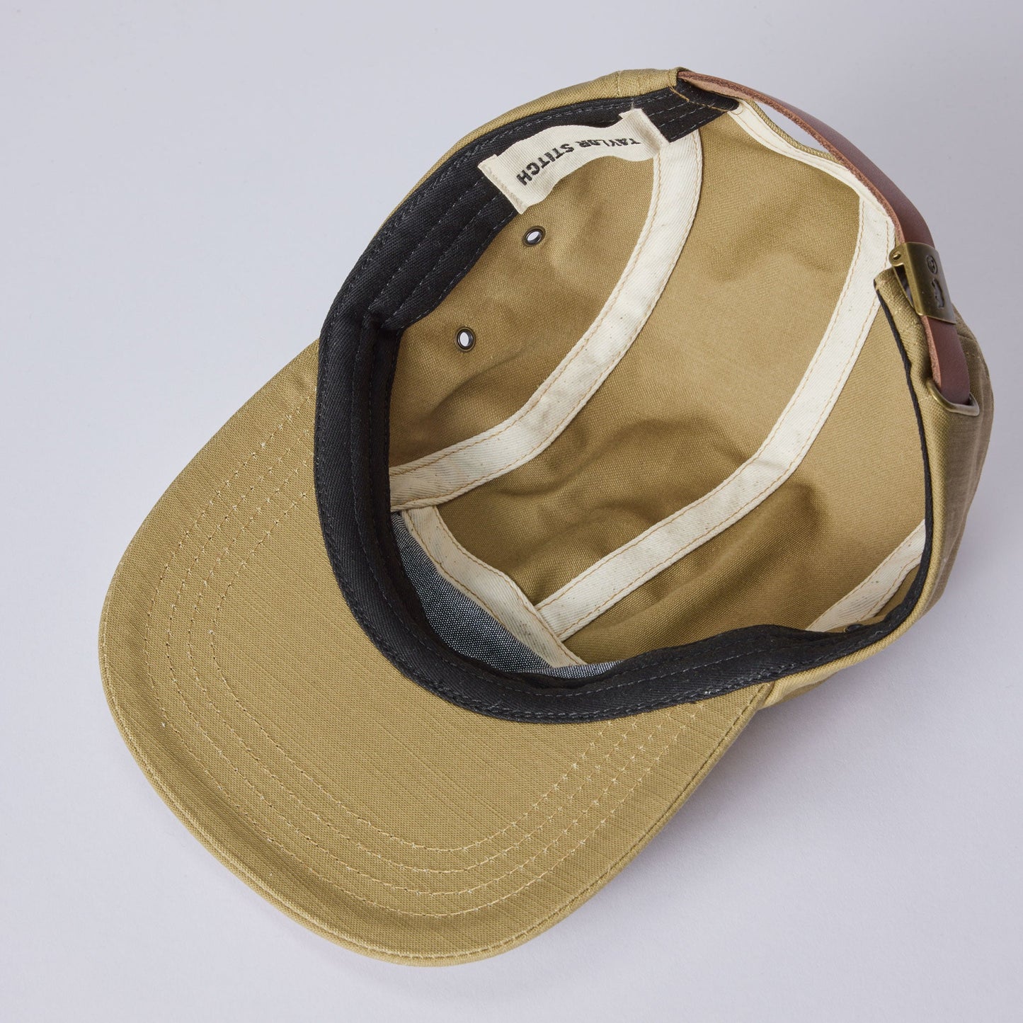 The 5-Panel Cap in Khaki Reverse Sateen