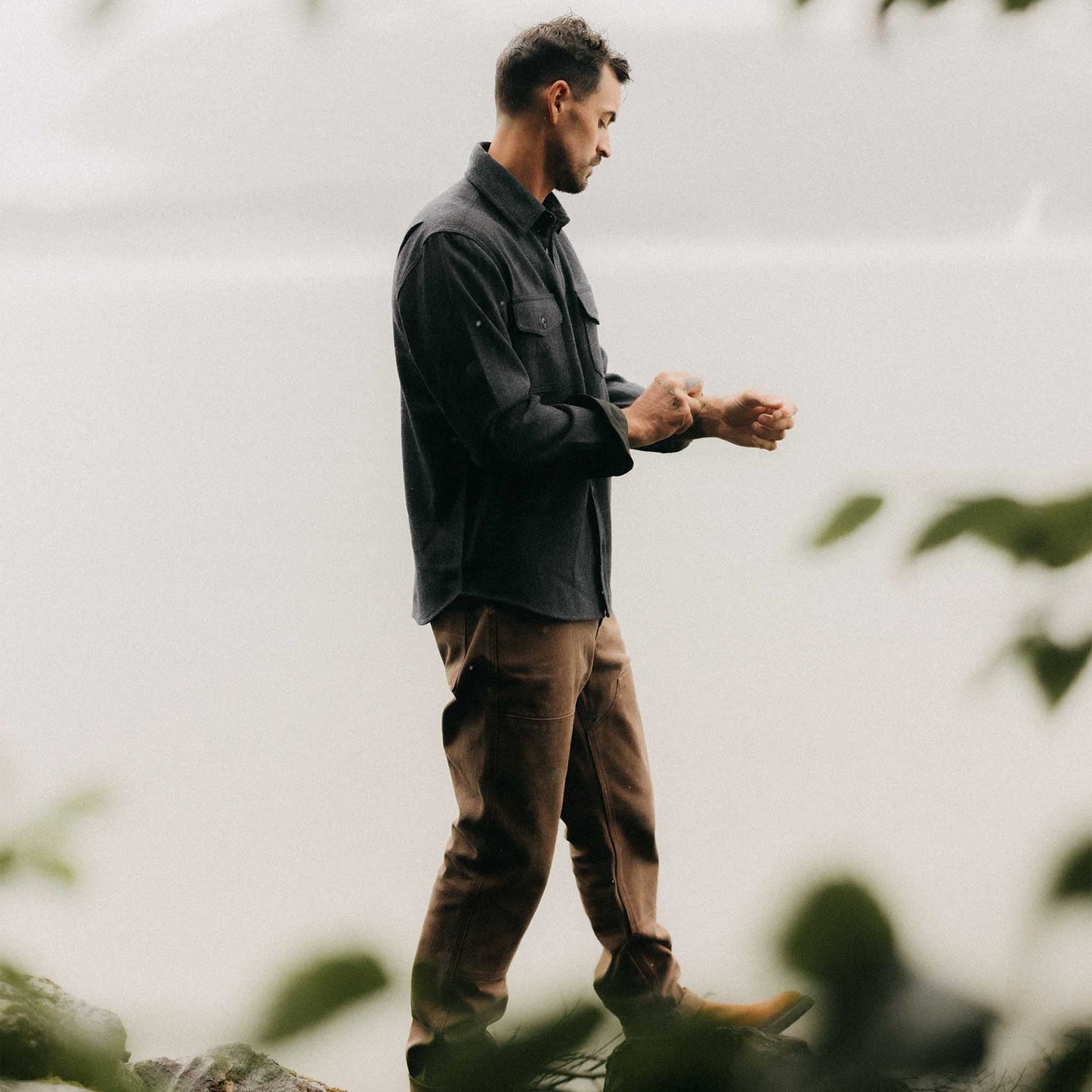The CPO Shirt in Marine Tweed Wool