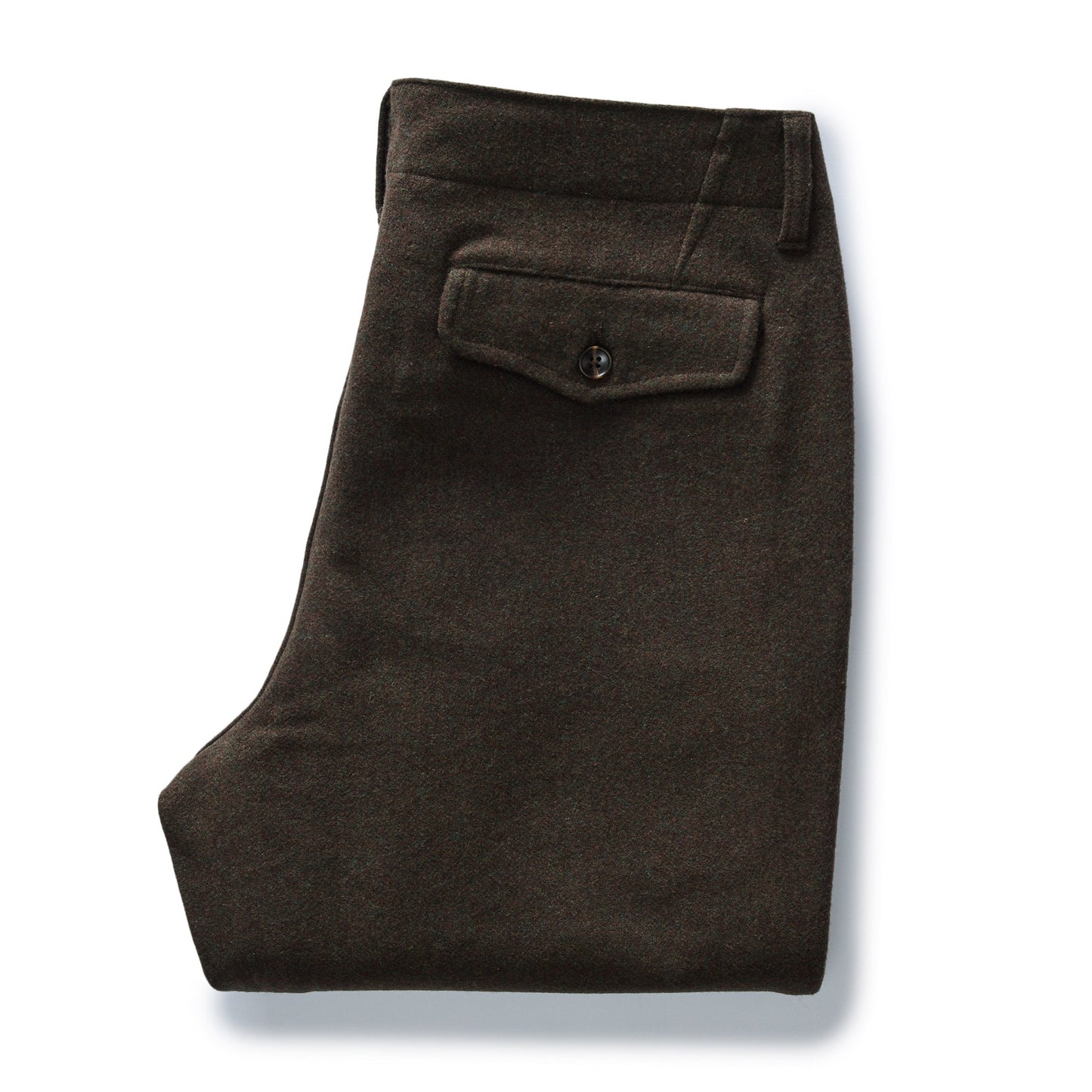 The Carnegie Pant in Army Herringbone Wool