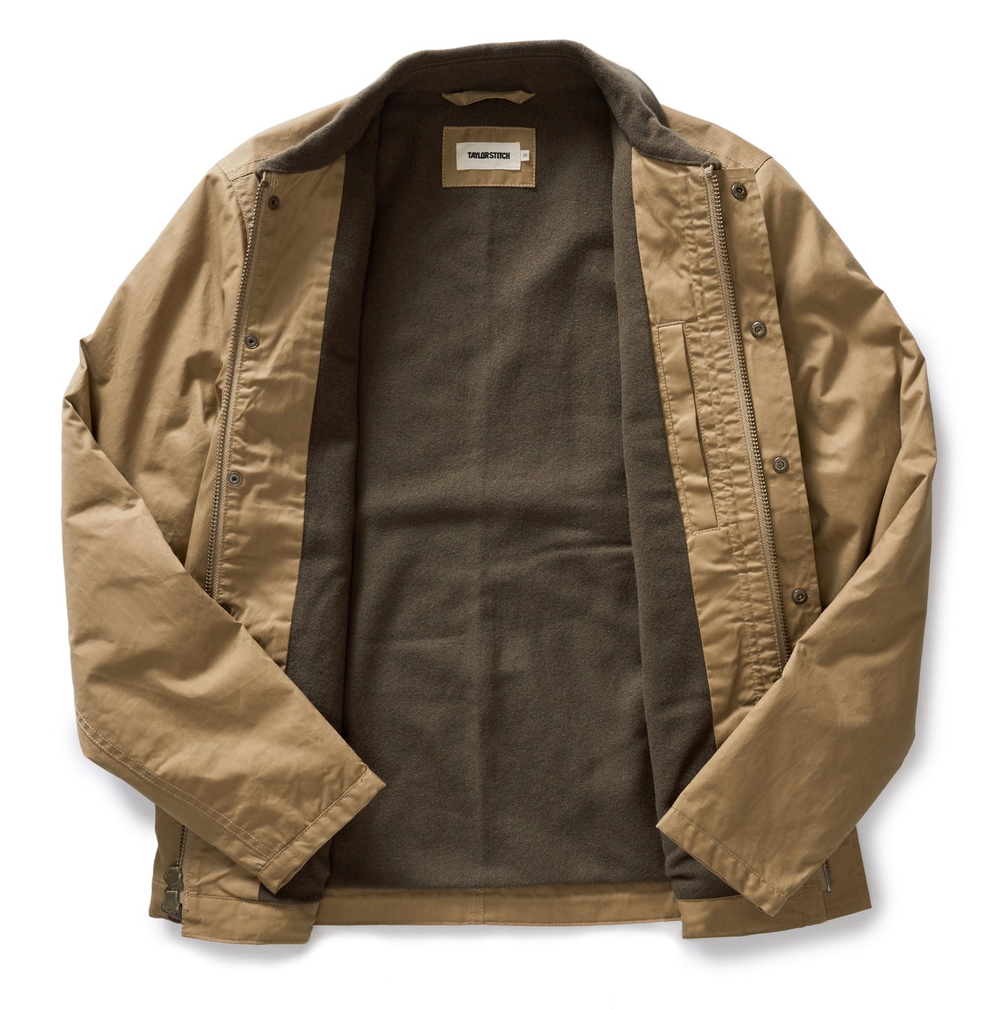 The Deck Jacket in Khaki Dry Wax