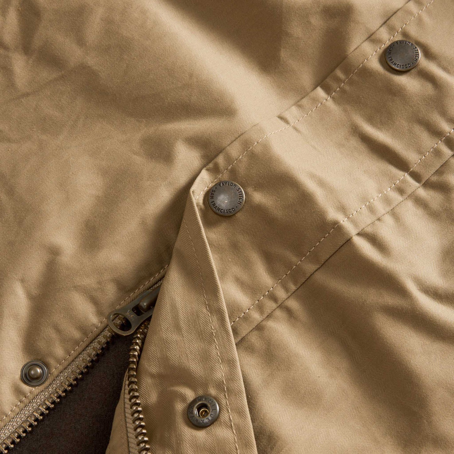 The Deck Jacket in Khaki Dry Wax
