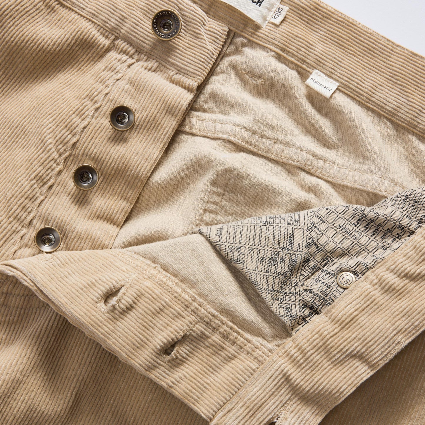 The Democratic 5-Pocket Pant in Washed Khaki Corduroy