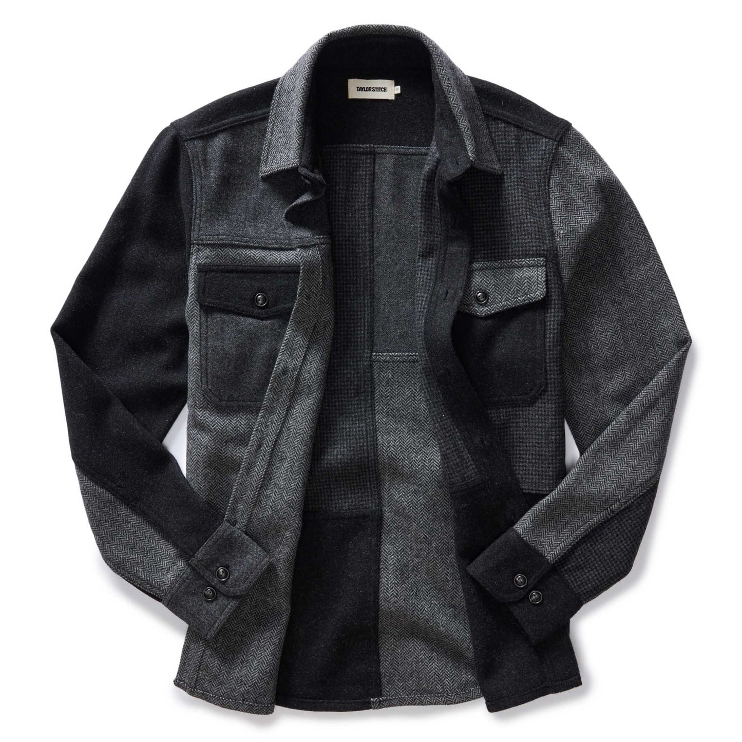 The Patchwork Overshirt in Ash Tweed
