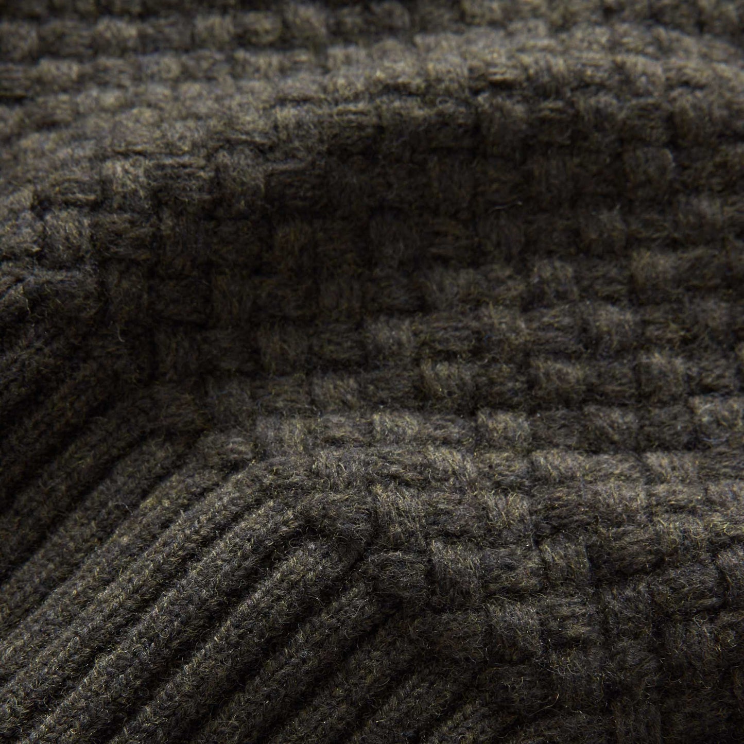 The Textured Knit Beanie in Heather Loden Merino