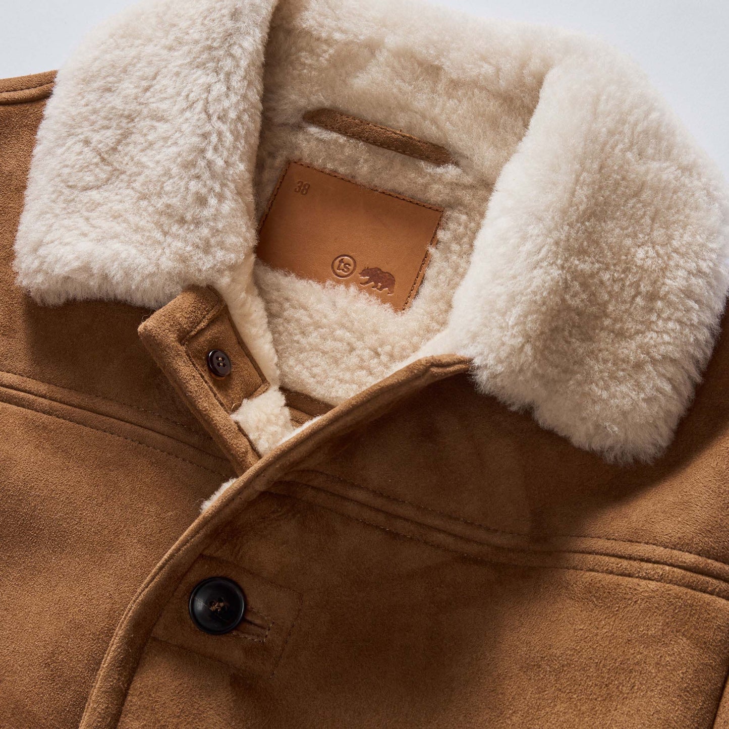 The High Plains Coat in Walnut Shearling