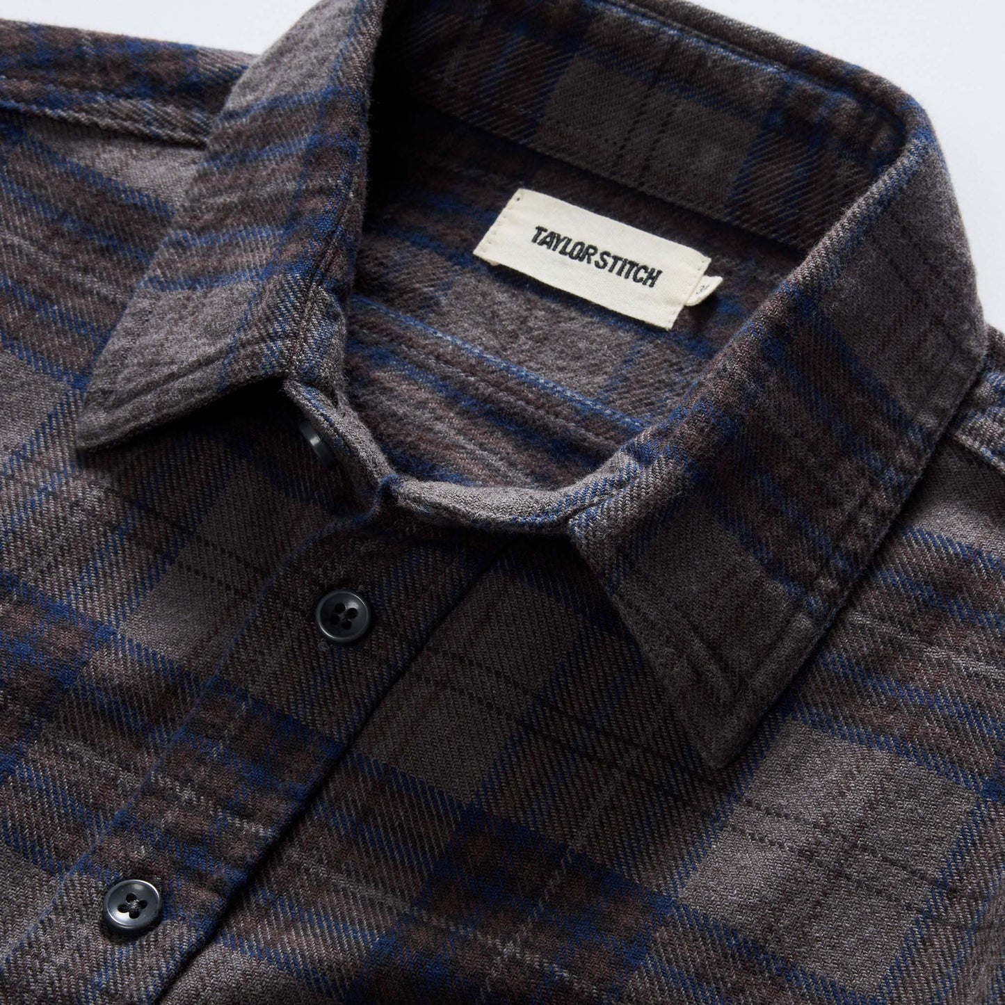 The Ledge Shirt in Heather Granite Plaid