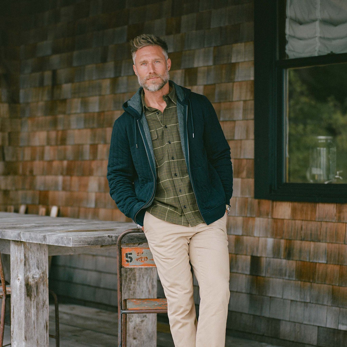 The Ledge Shirt in Olive Plaid