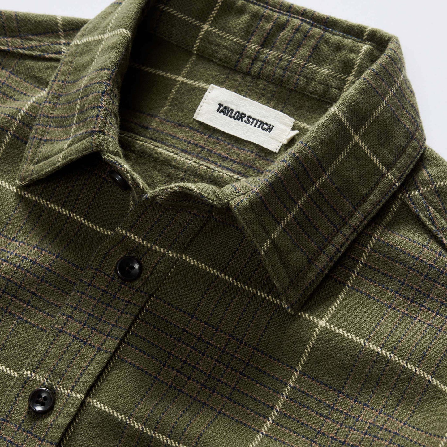 The Ledge Shirt in Olive Plaid