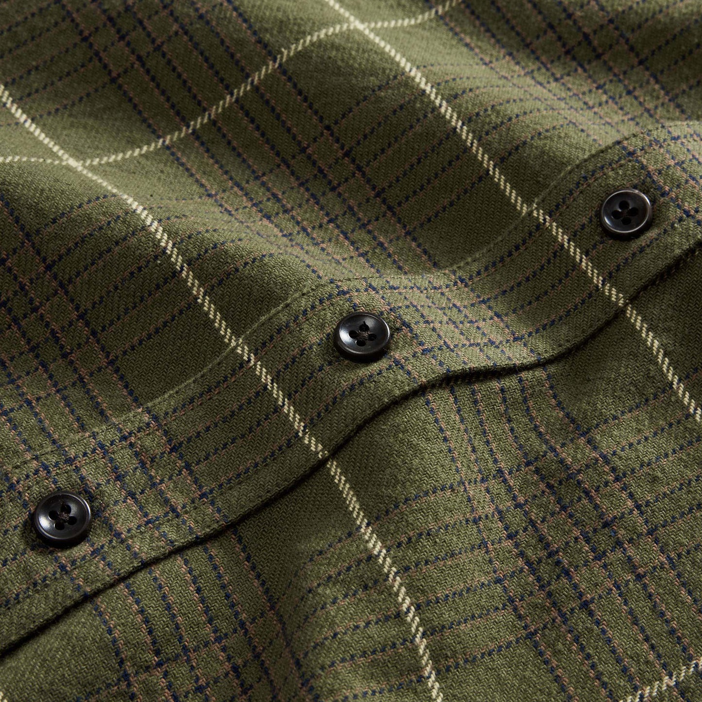 The Ledge Shirt in Olive Plaid