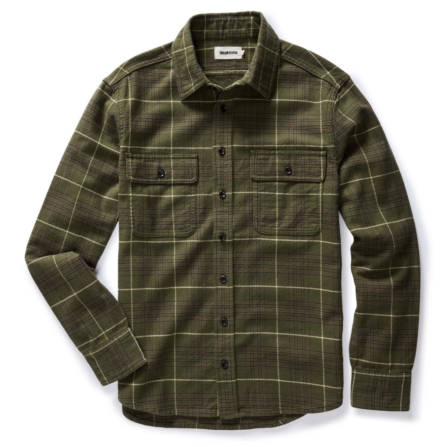 The Ledge Shirt in Olive Plaid