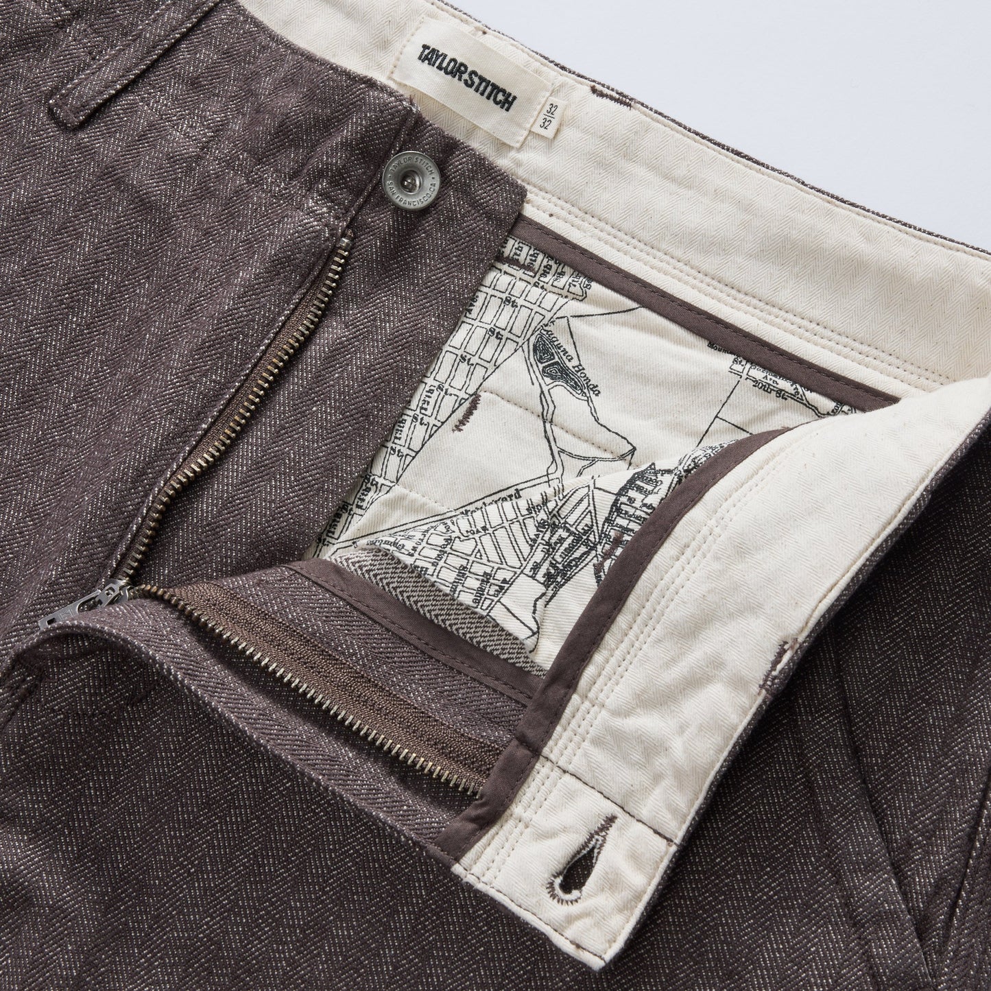 The Morse Pant in Soil Herringbone