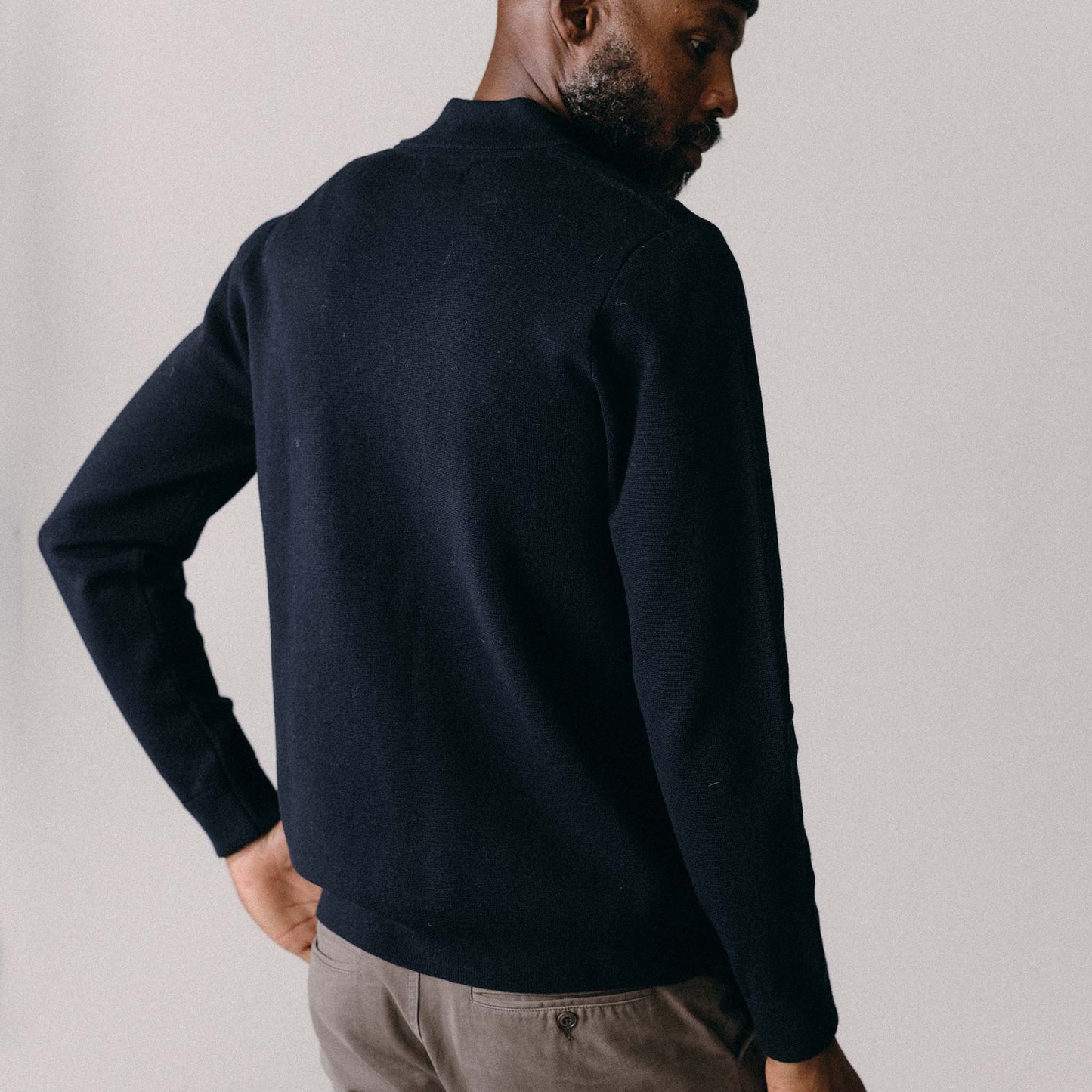 The Portola Bomber in Midnight Merino