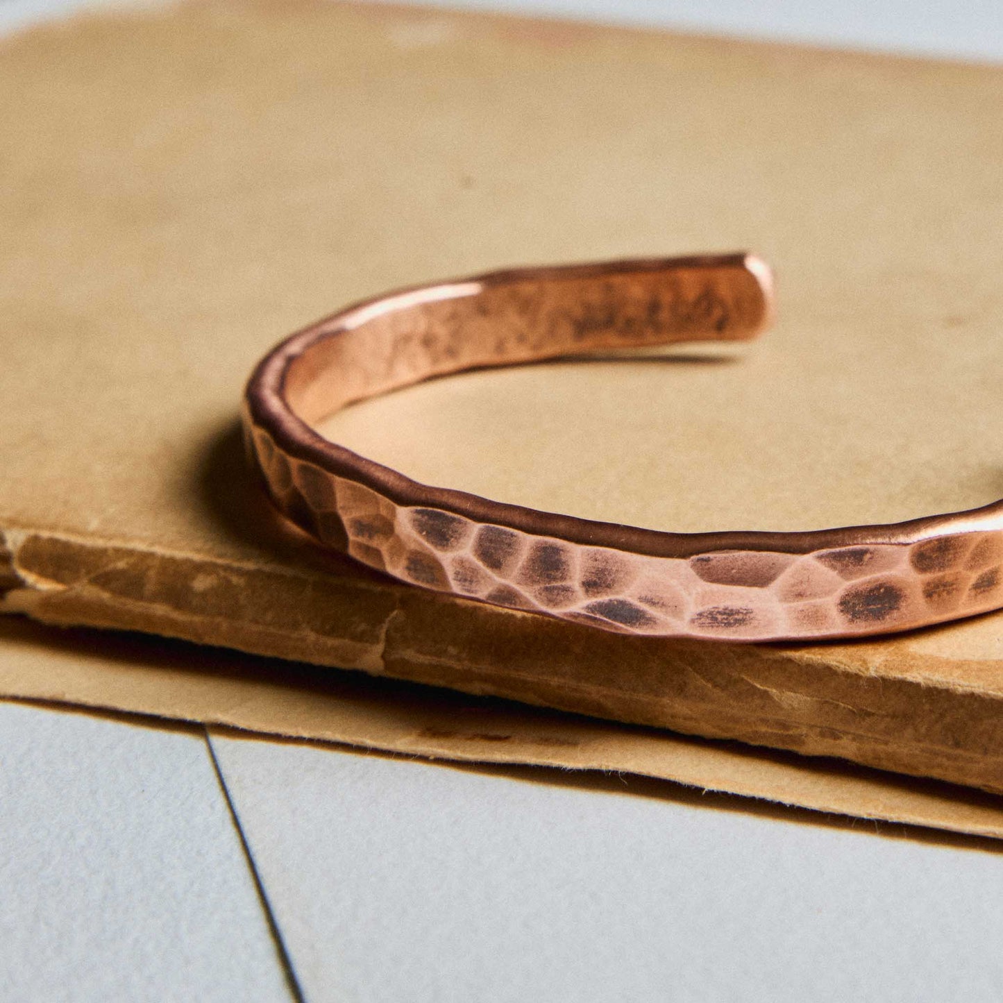 The Hammered Cuff in Copper