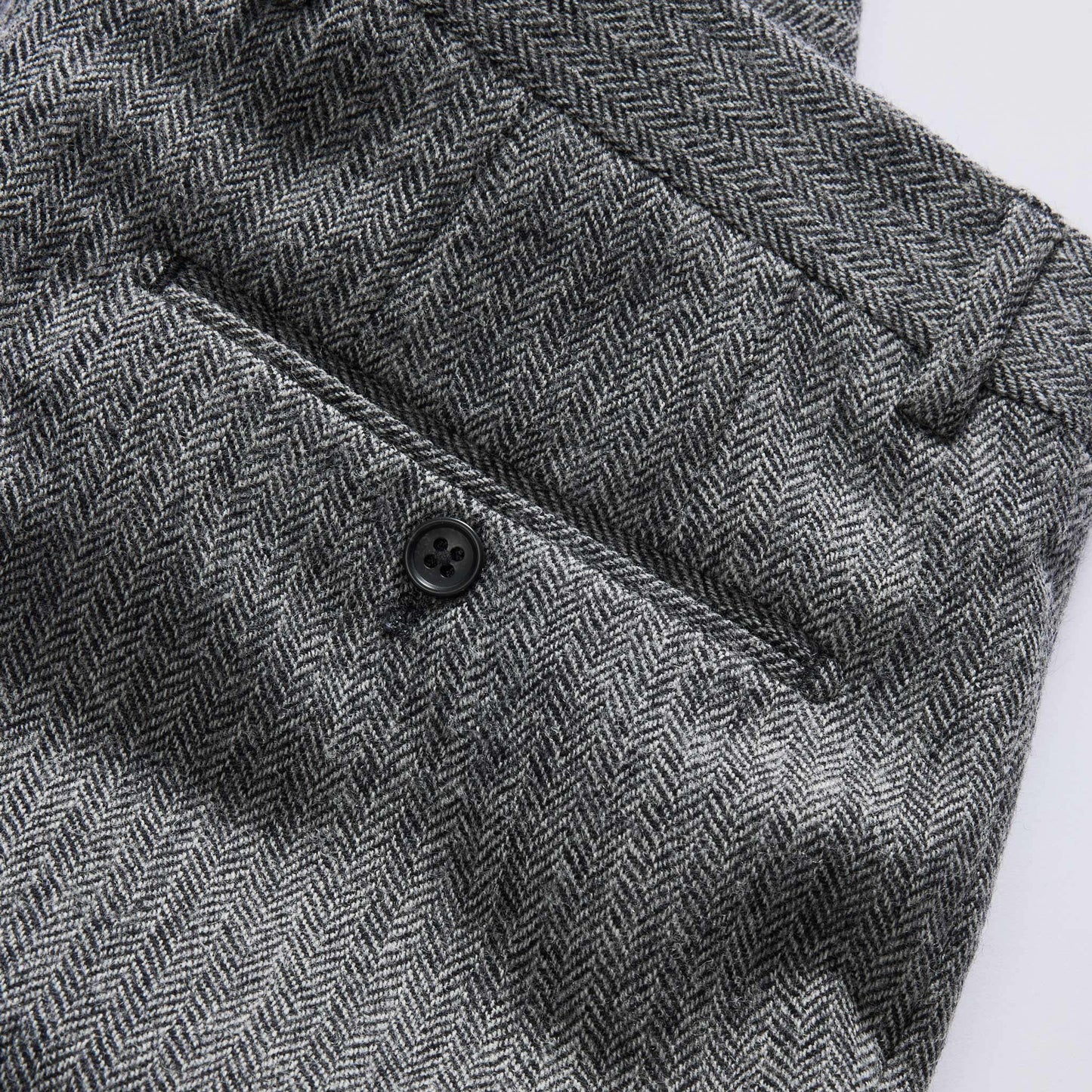 The Stevens Trouser in Slate Herringbone Wool
