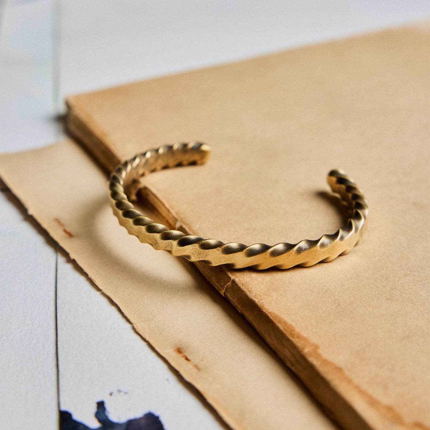 The Twisted Cuff in Brass