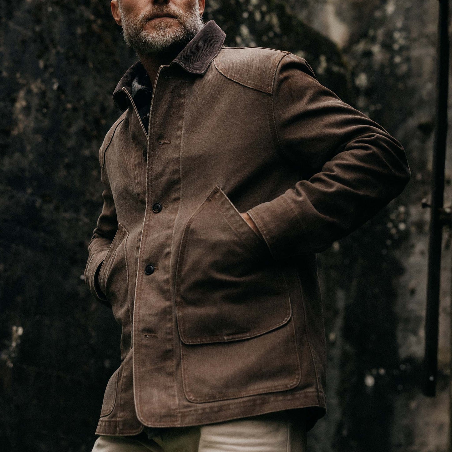 The Upland Jacket in Aged Penny Chipped Canvas
