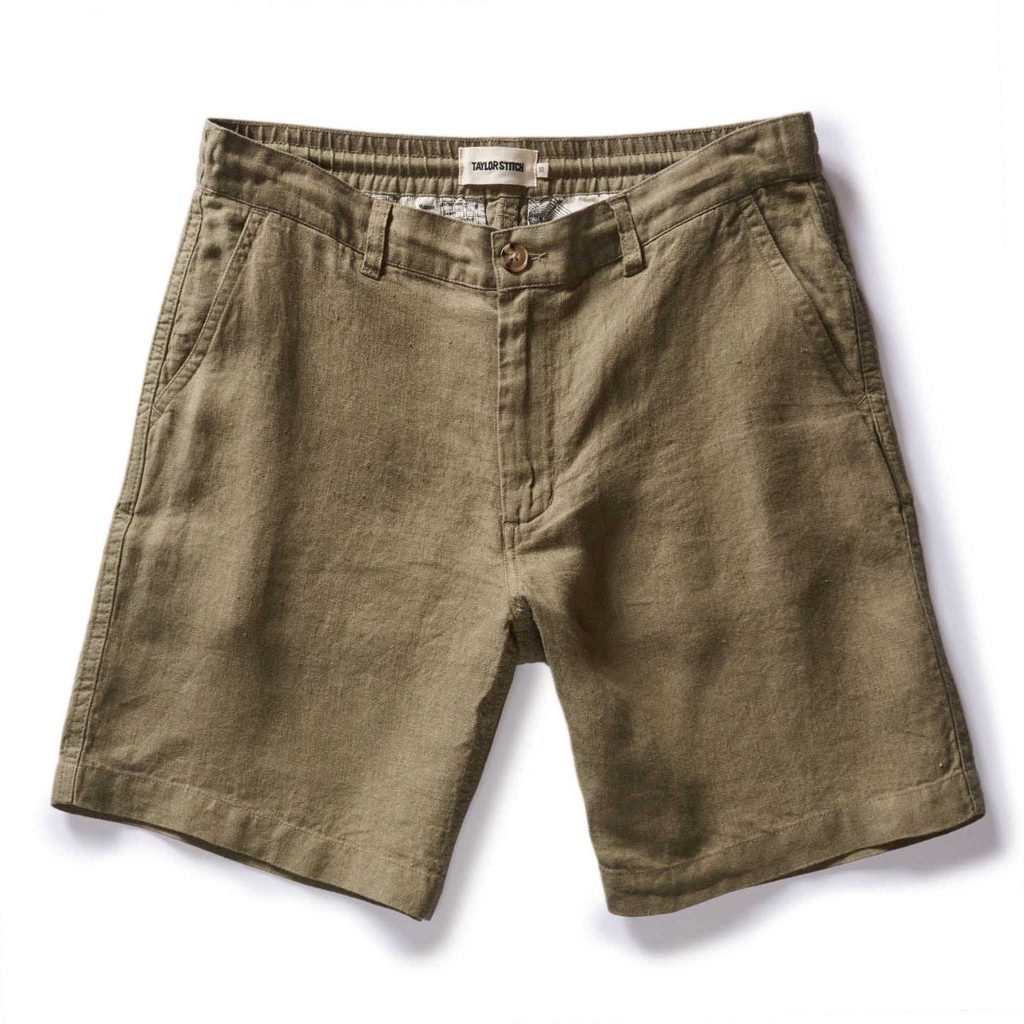 The Easy Short in Olive Linen