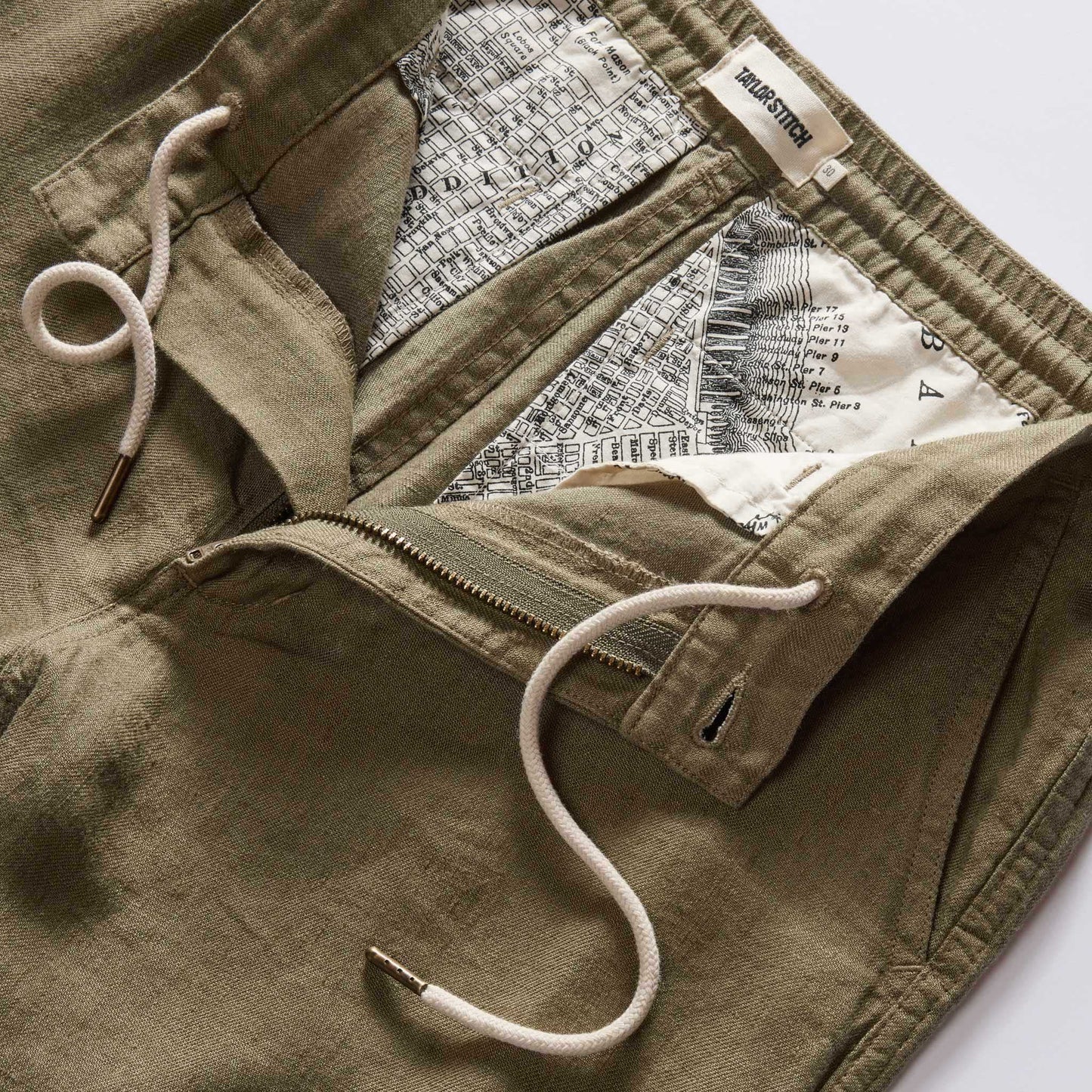 The Easy Short in Olive Linen