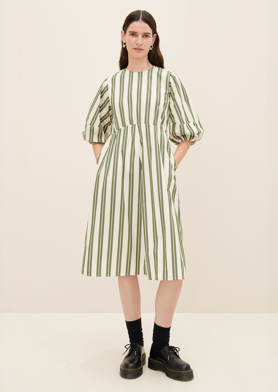 Joan Striped Cotton Dress