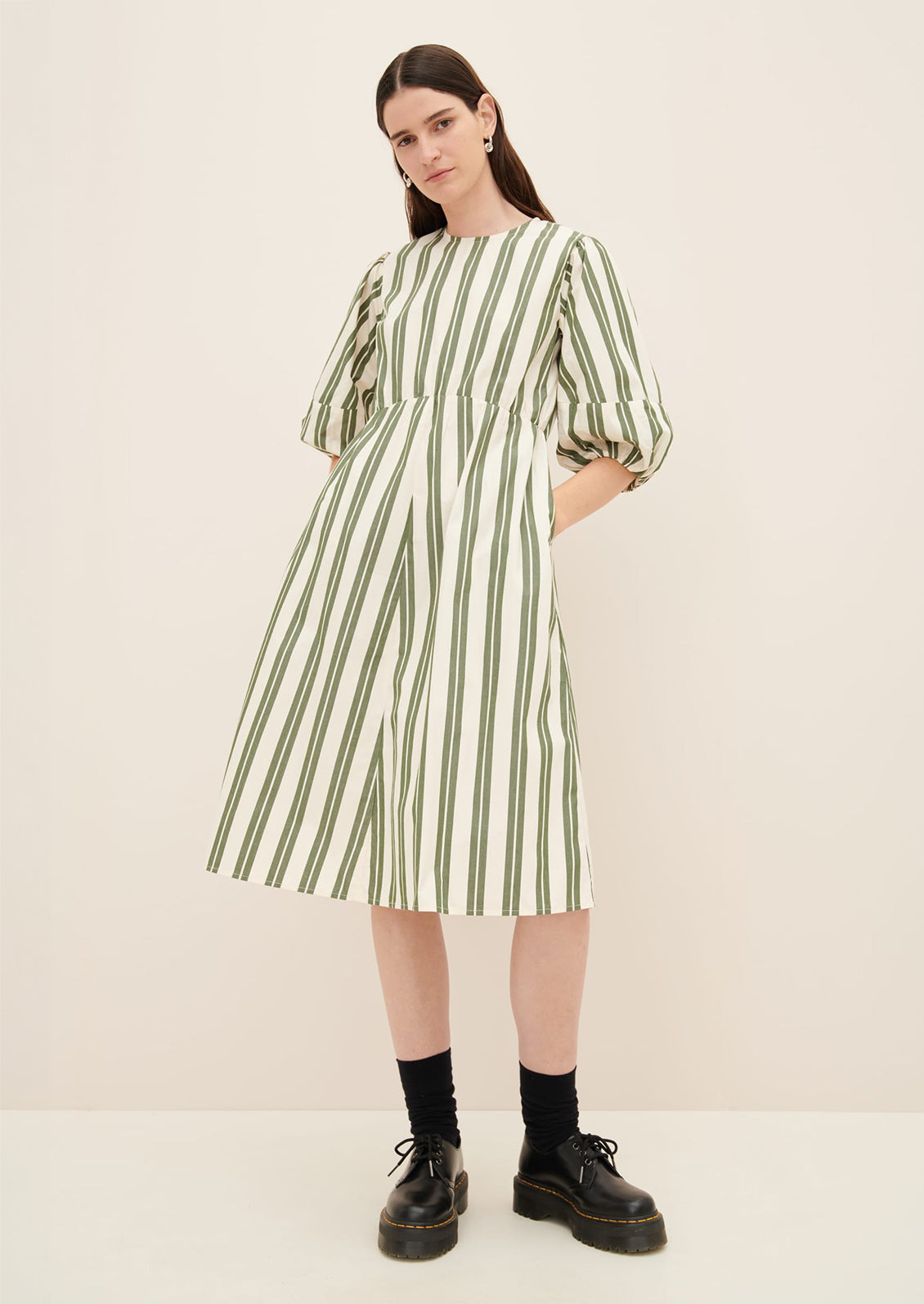 Joan Striped Cotton Dress