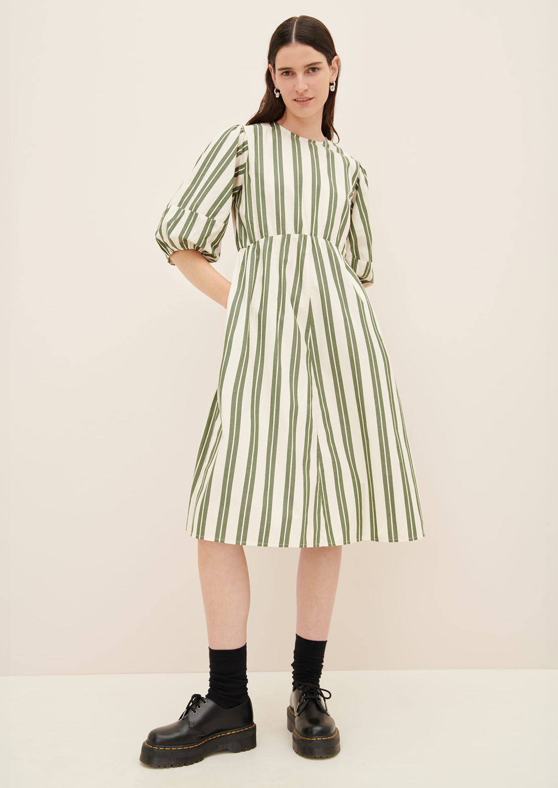 Joan Striped Cotton Dress