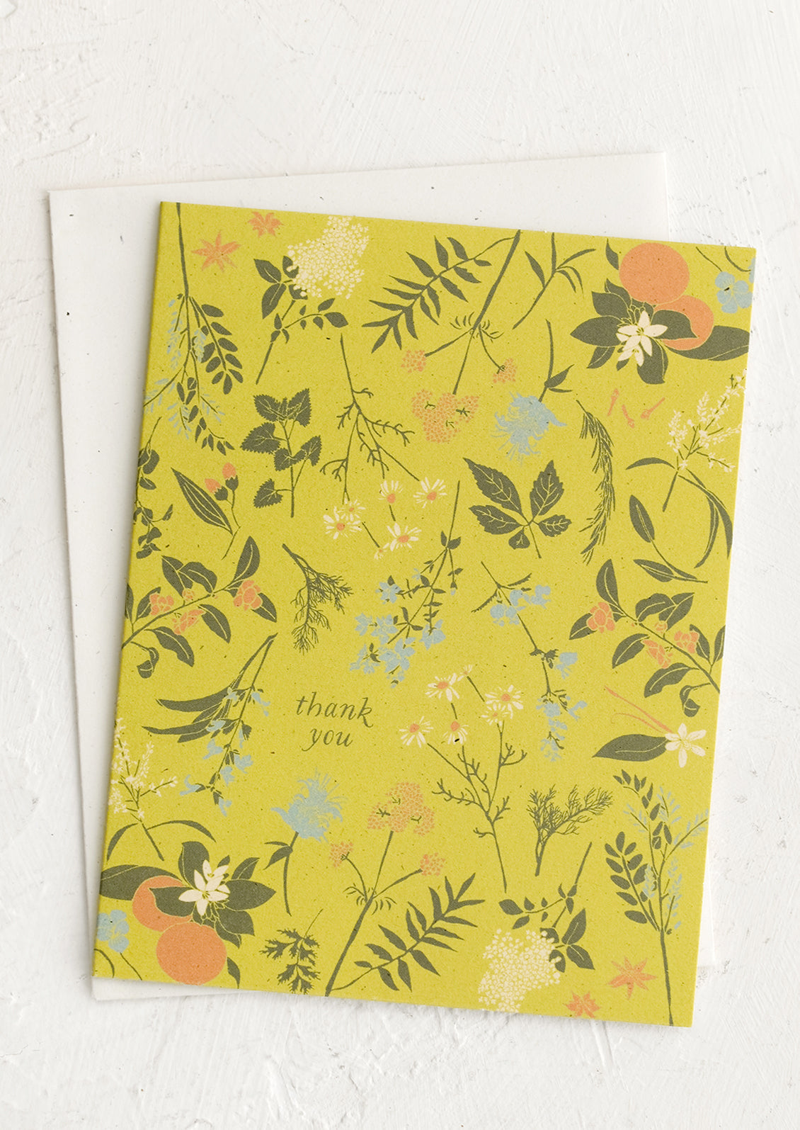 Herbal Floral Thank You Card
