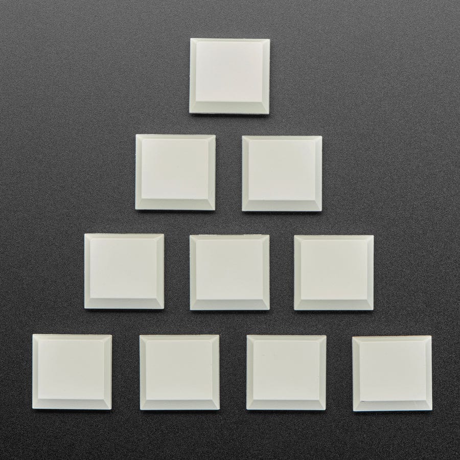 Kailh CHOC Slim Key Caps - Milky White - 10 pack