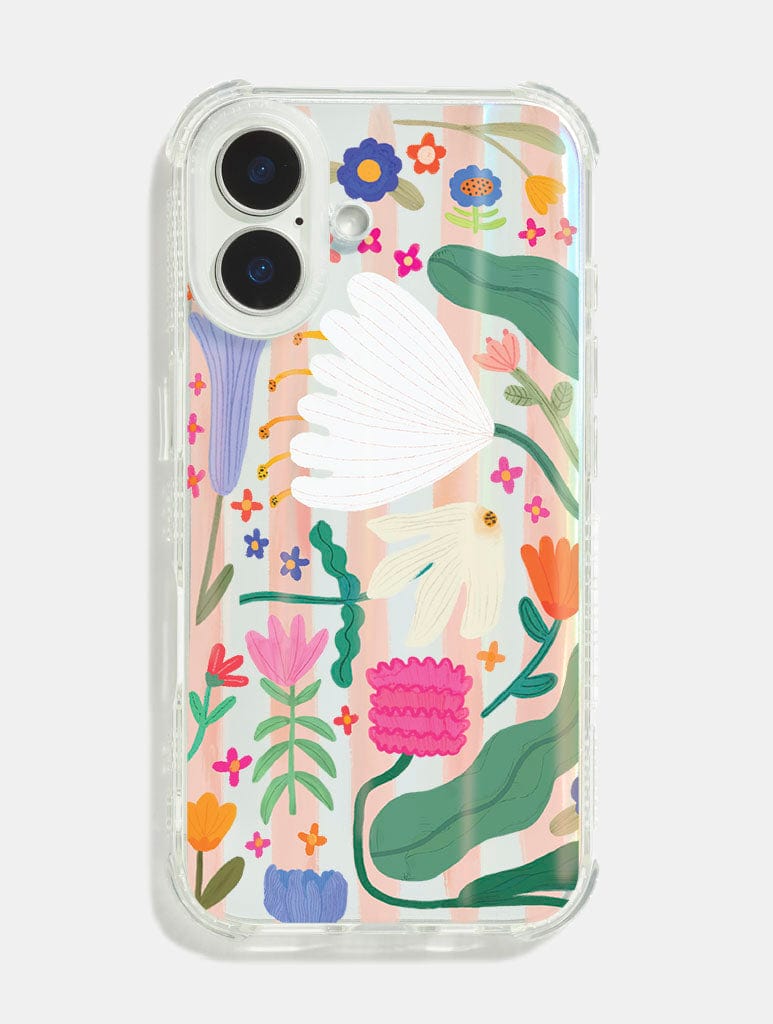 Kate Fox x Skinnydip Floral Stripe Shock iPhone Case