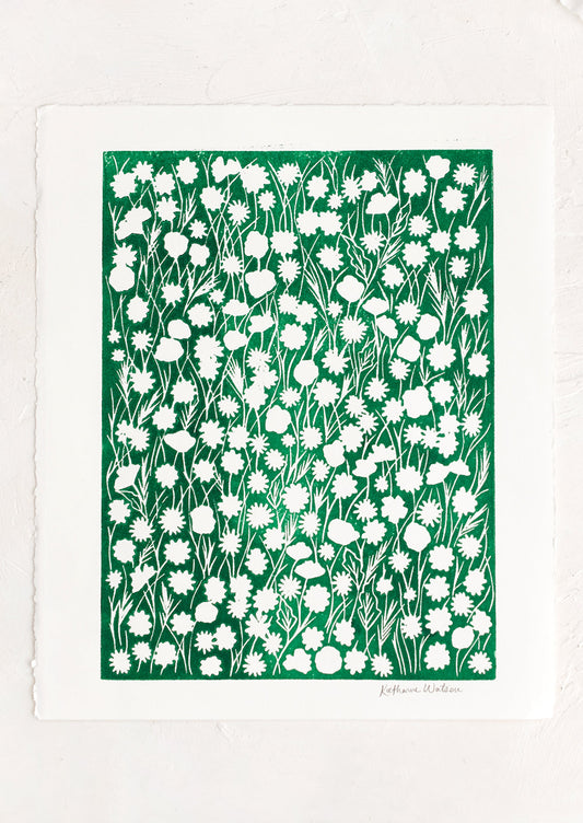 Kelly Green Floral Print