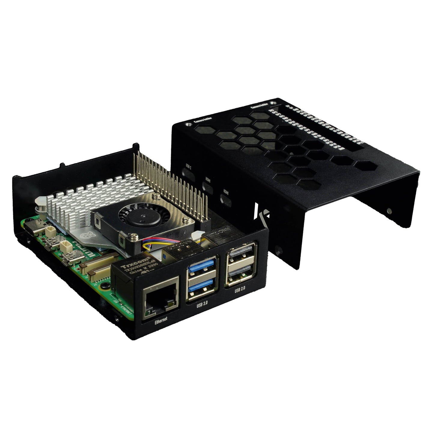 KKSB Black Aluminium Case for Rasperry Pi 5