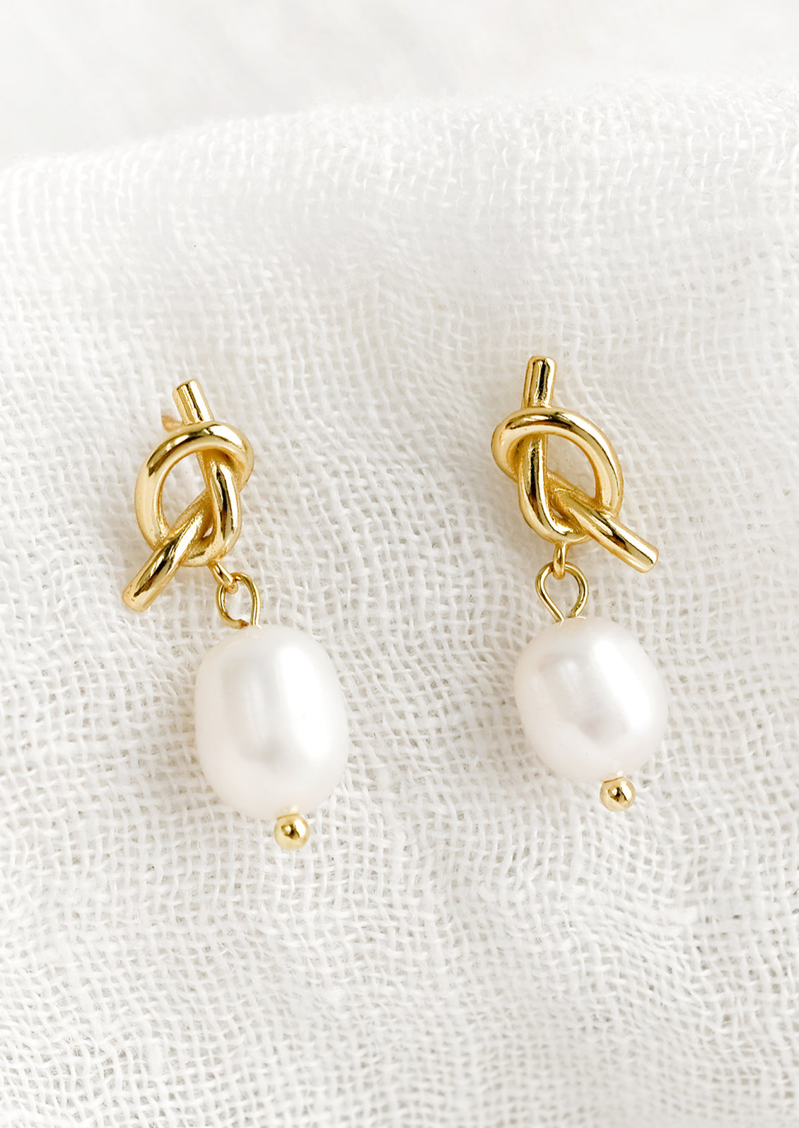 Knotted Pearl Earrings