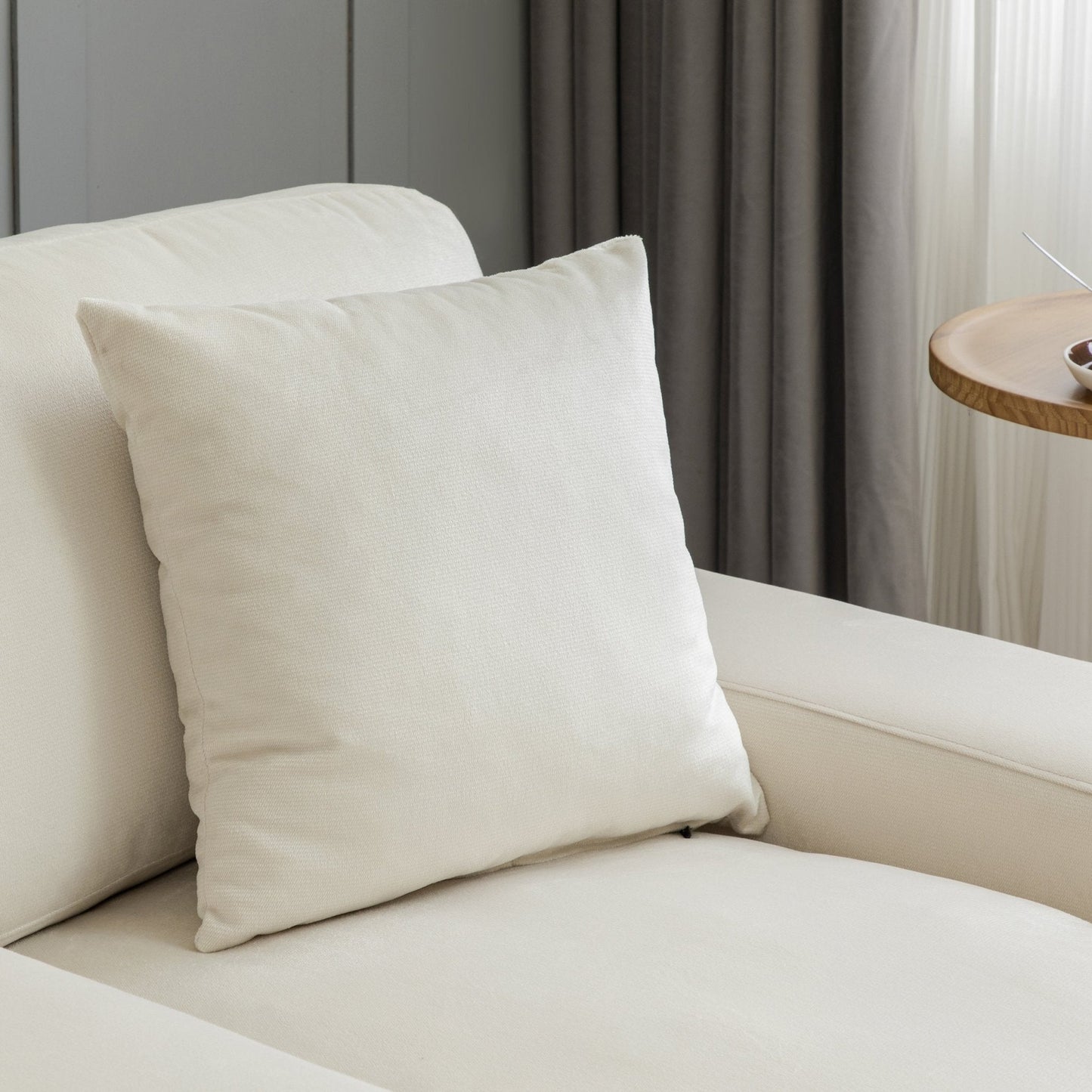 Landon Velvet Oversized Chaise Lounge with Pillow