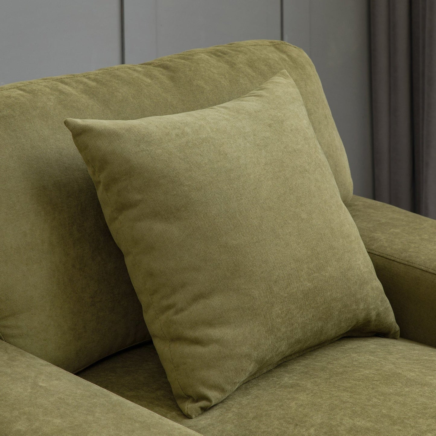 Landon Velvet Oversized Chaise Lounge with Pillow