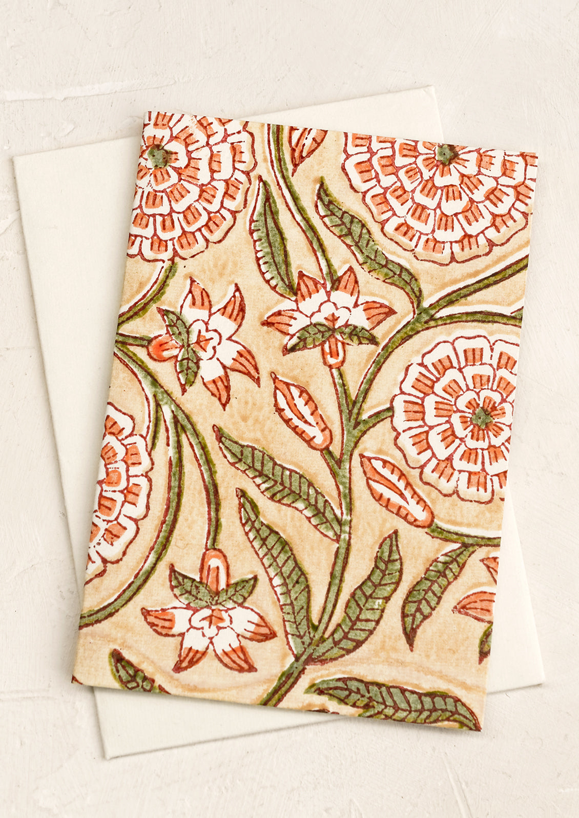 Block Printed Blank Card