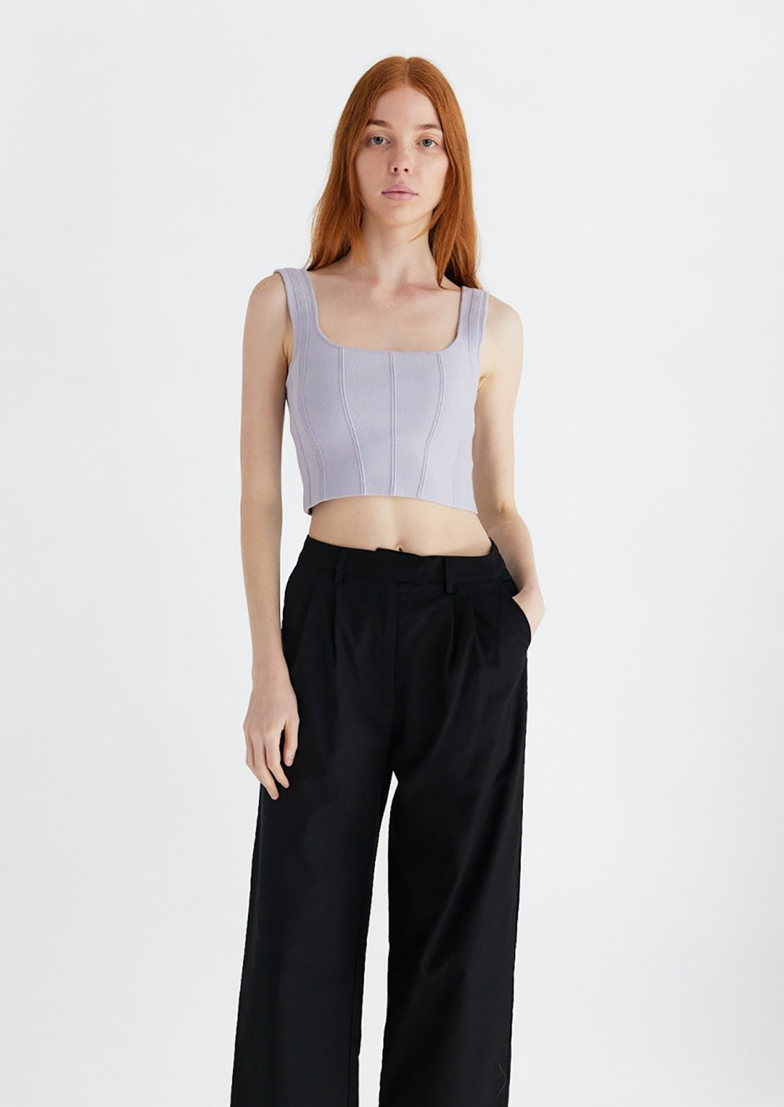 Porto Cropped Knit Tank