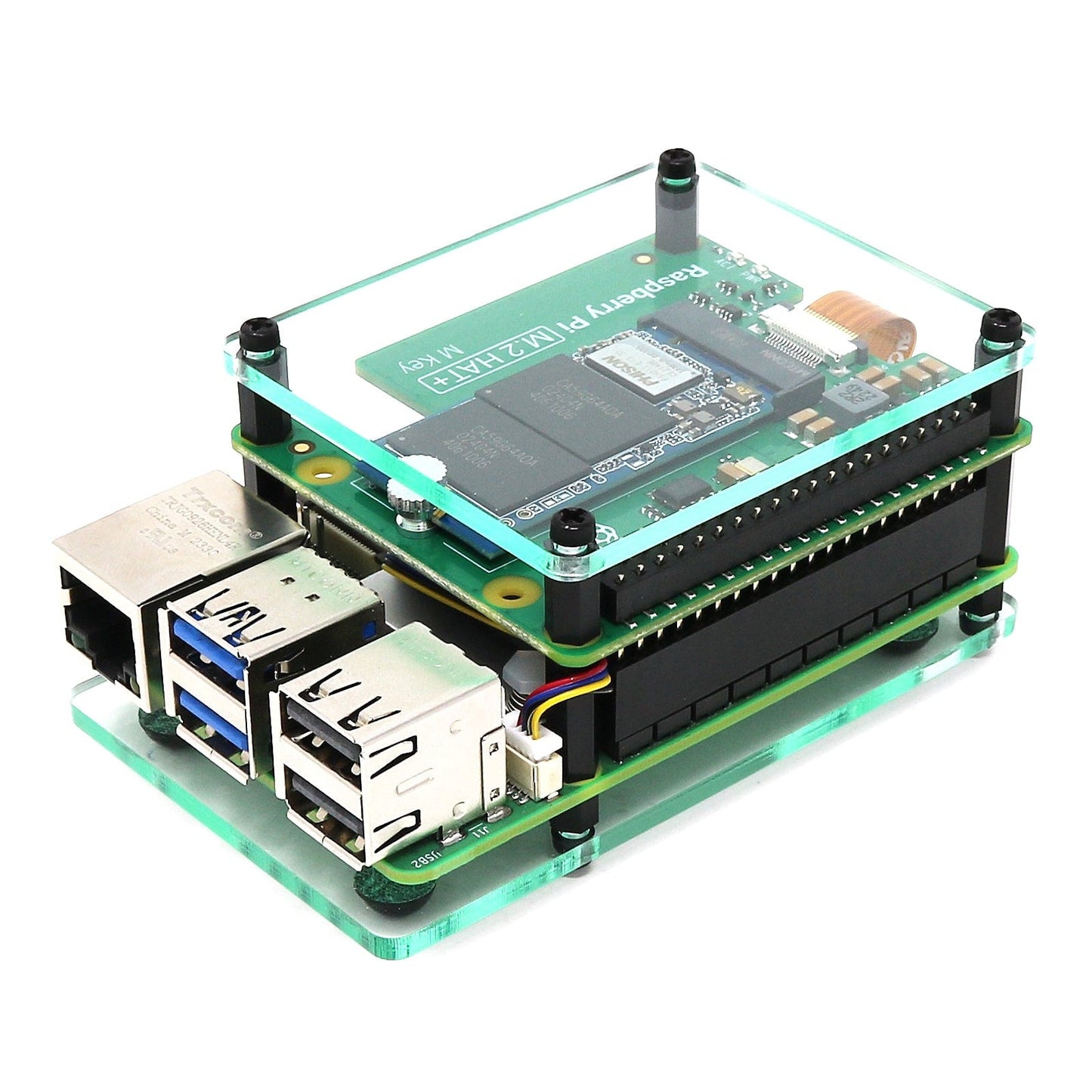 Layer Case for Raspberry Pi M.2 HAT+ & Active Cooler