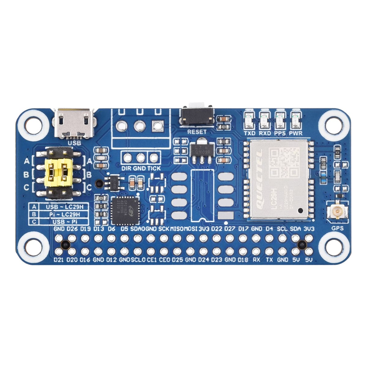LC29H(AA) GPS HAT for Raspberry Pi