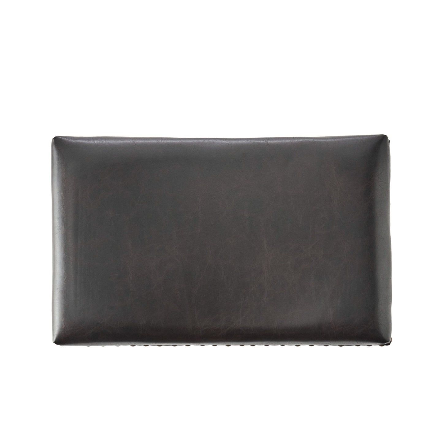 Leather Upholstered Saddle Bar Stool with Nailhead Trim