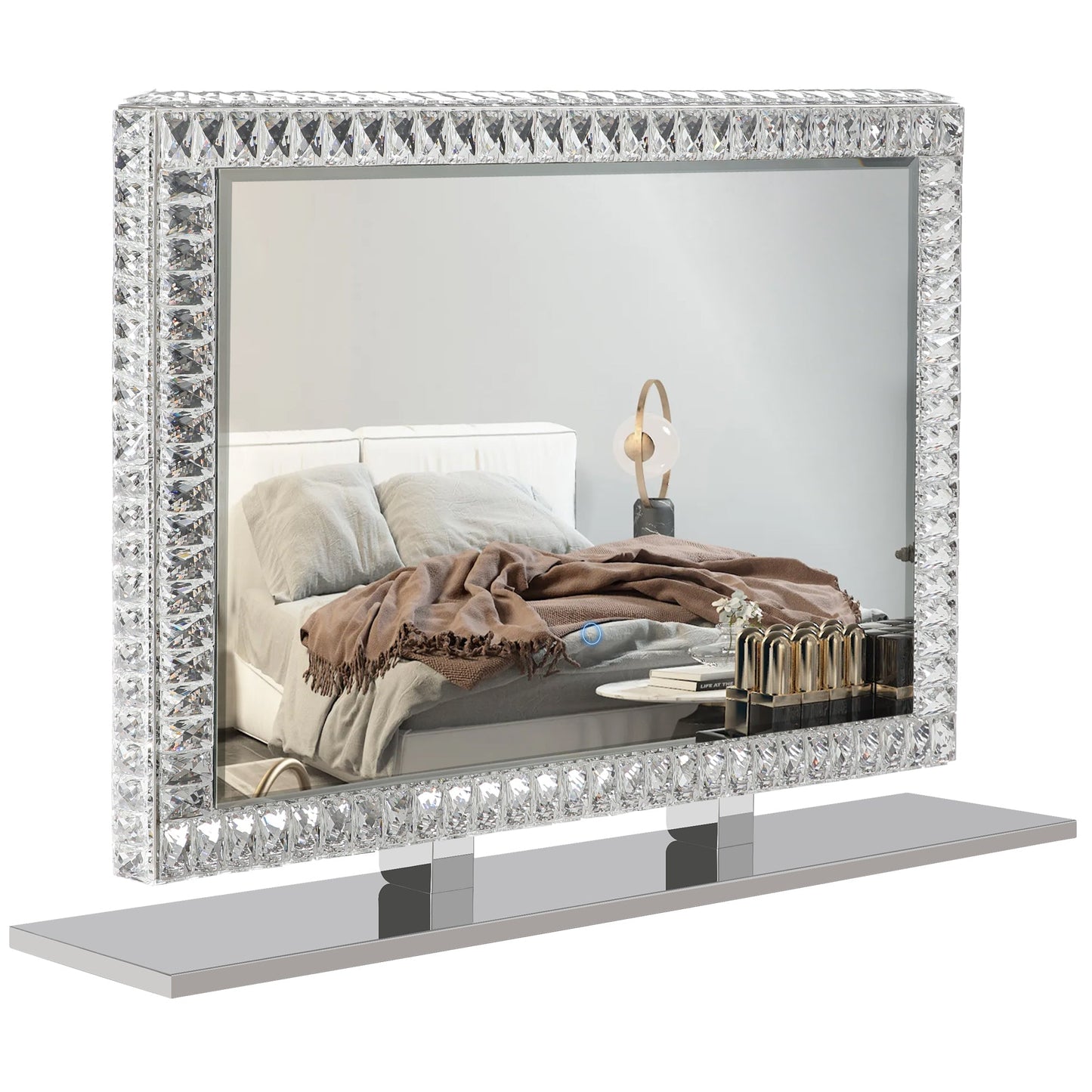 LED Crystal Mirror Light with Dimmable Lights