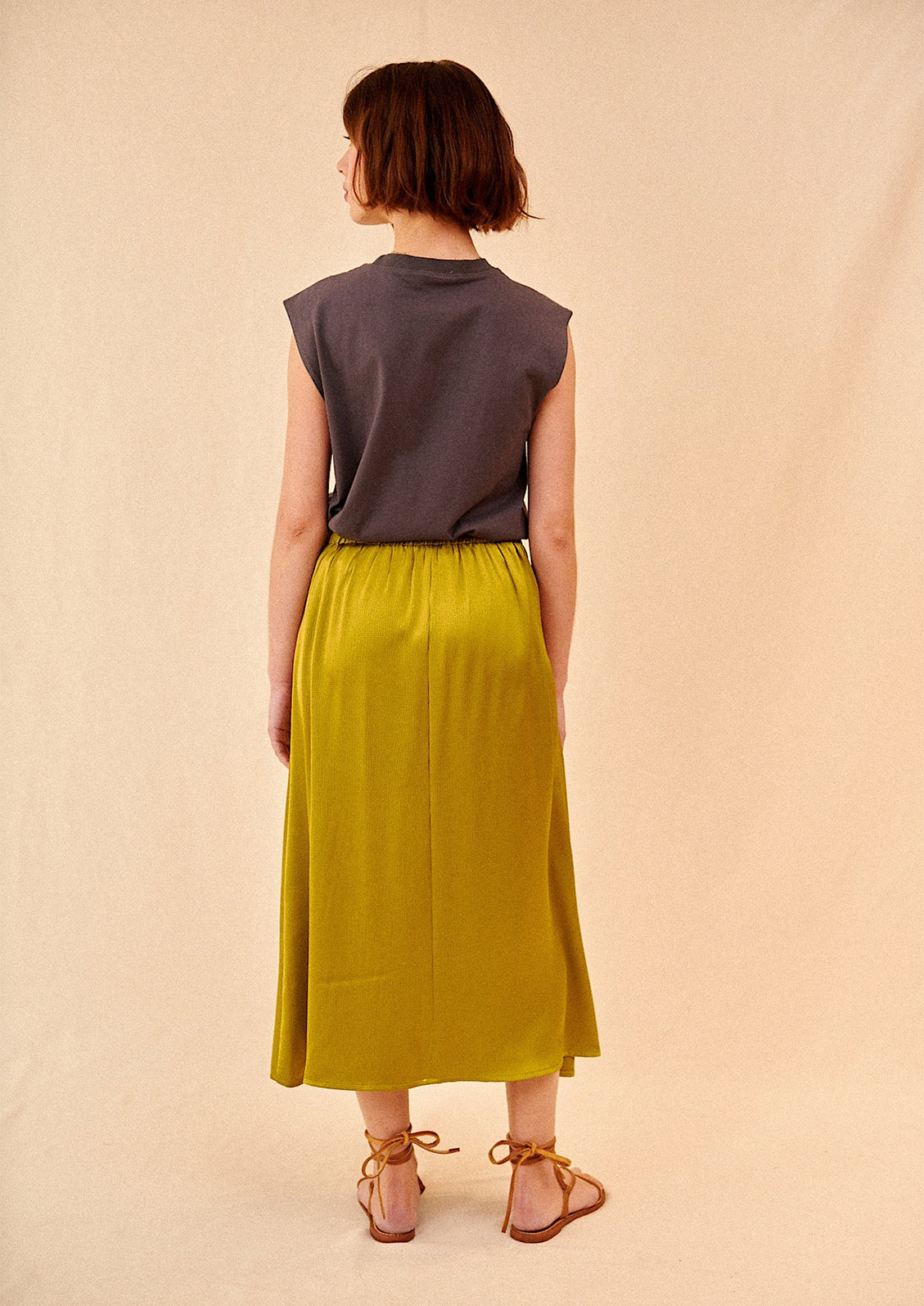 Legrand Satin Midi Skirt