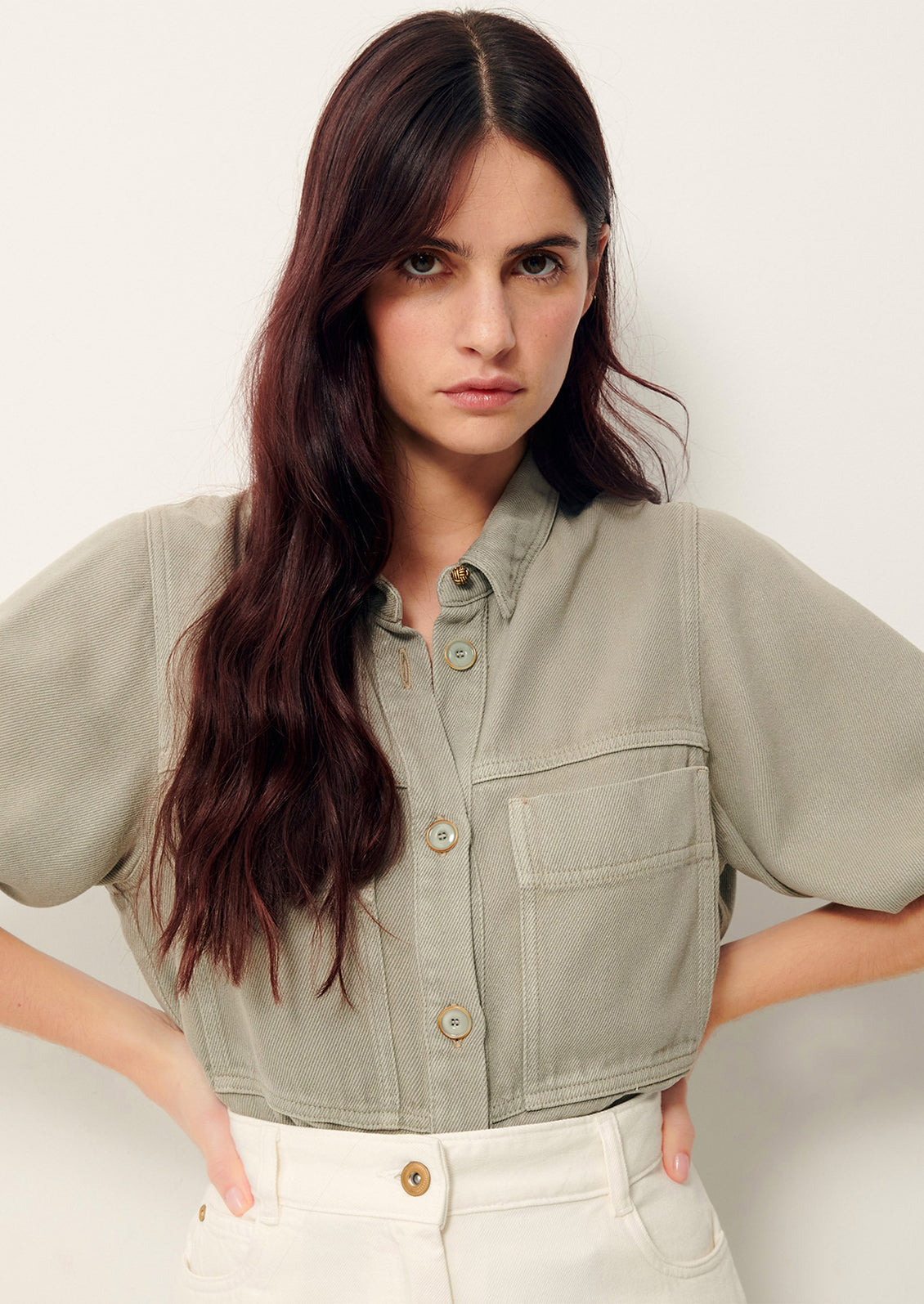 Leone Cropped Shirt Jacket