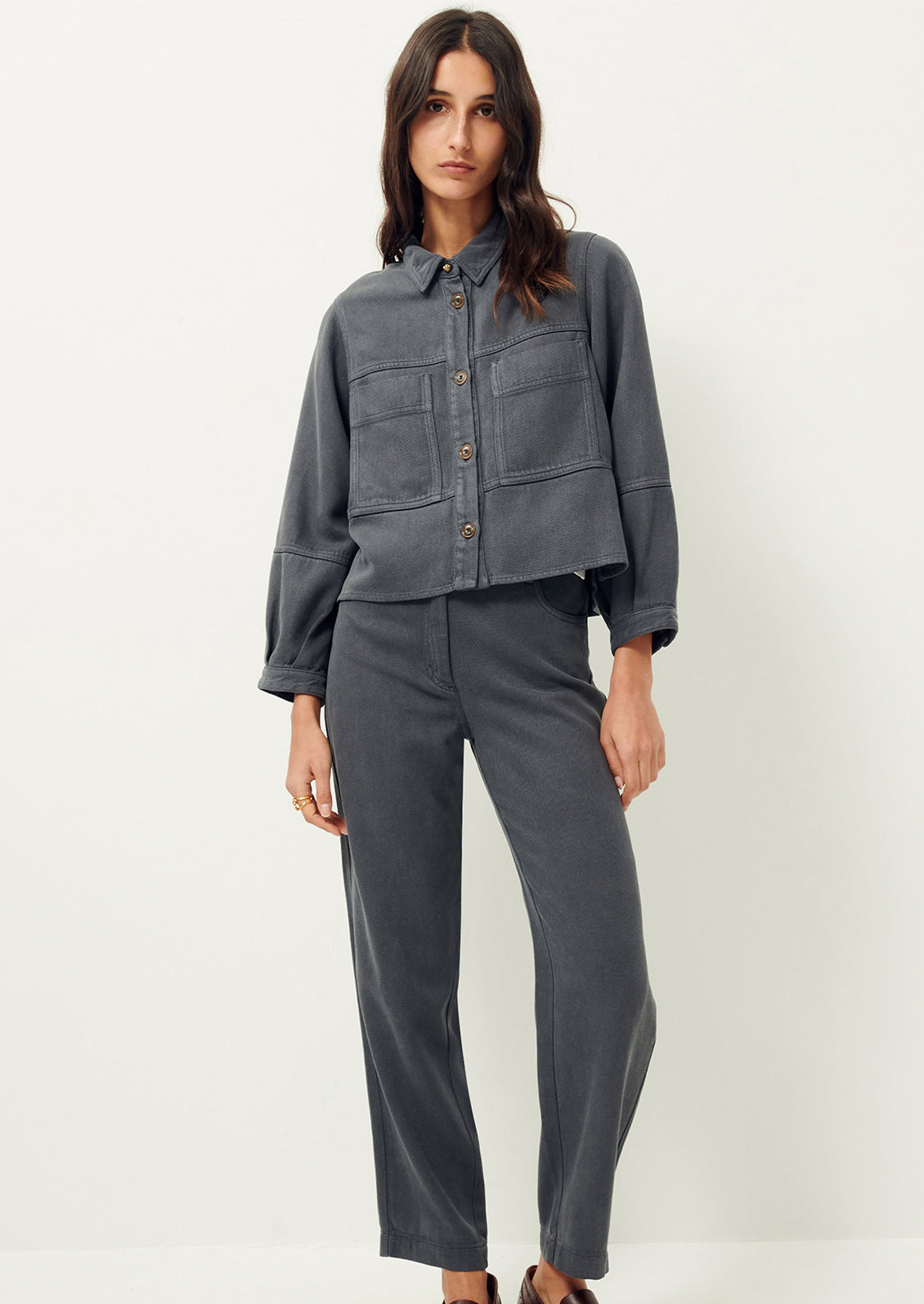 Leone Cropped Shirt Jacket