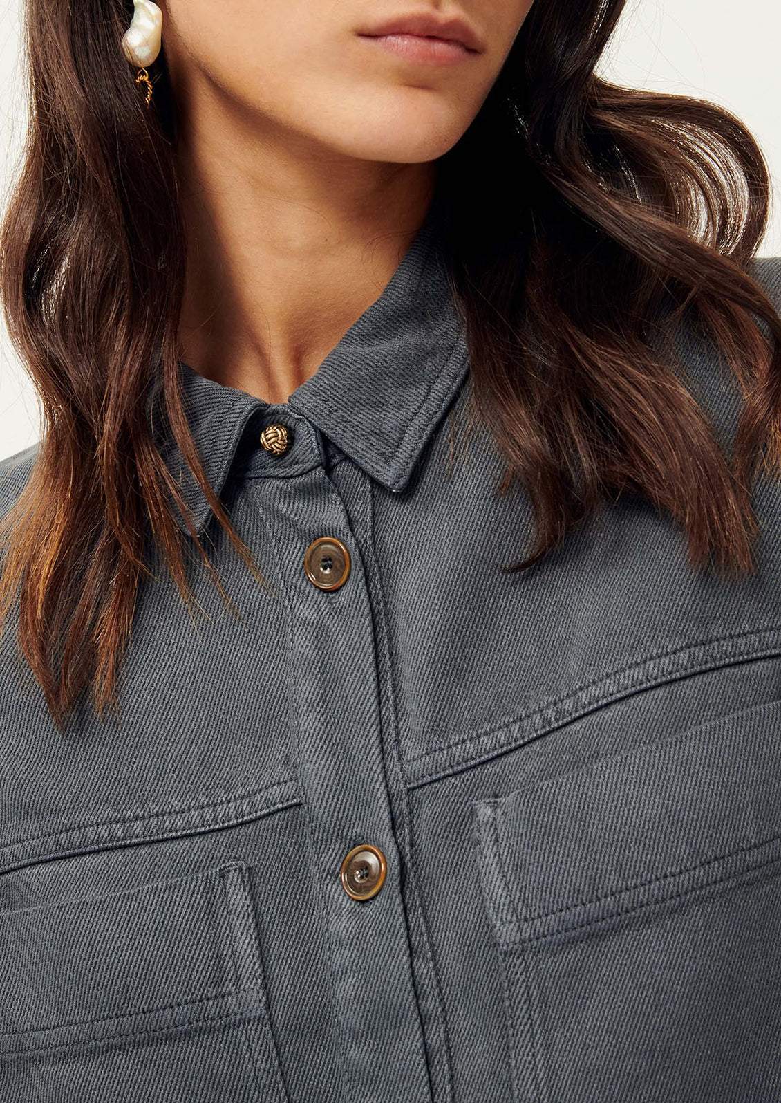 Leone Cropped Shirt Jacket