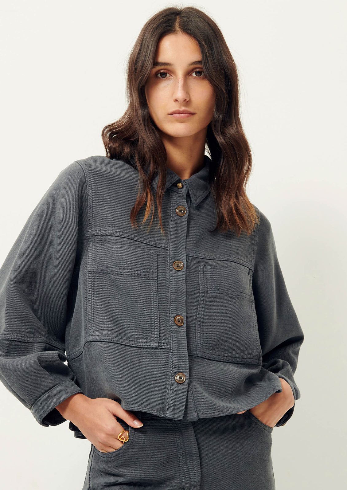 Leone Cropped Shirt Jacket