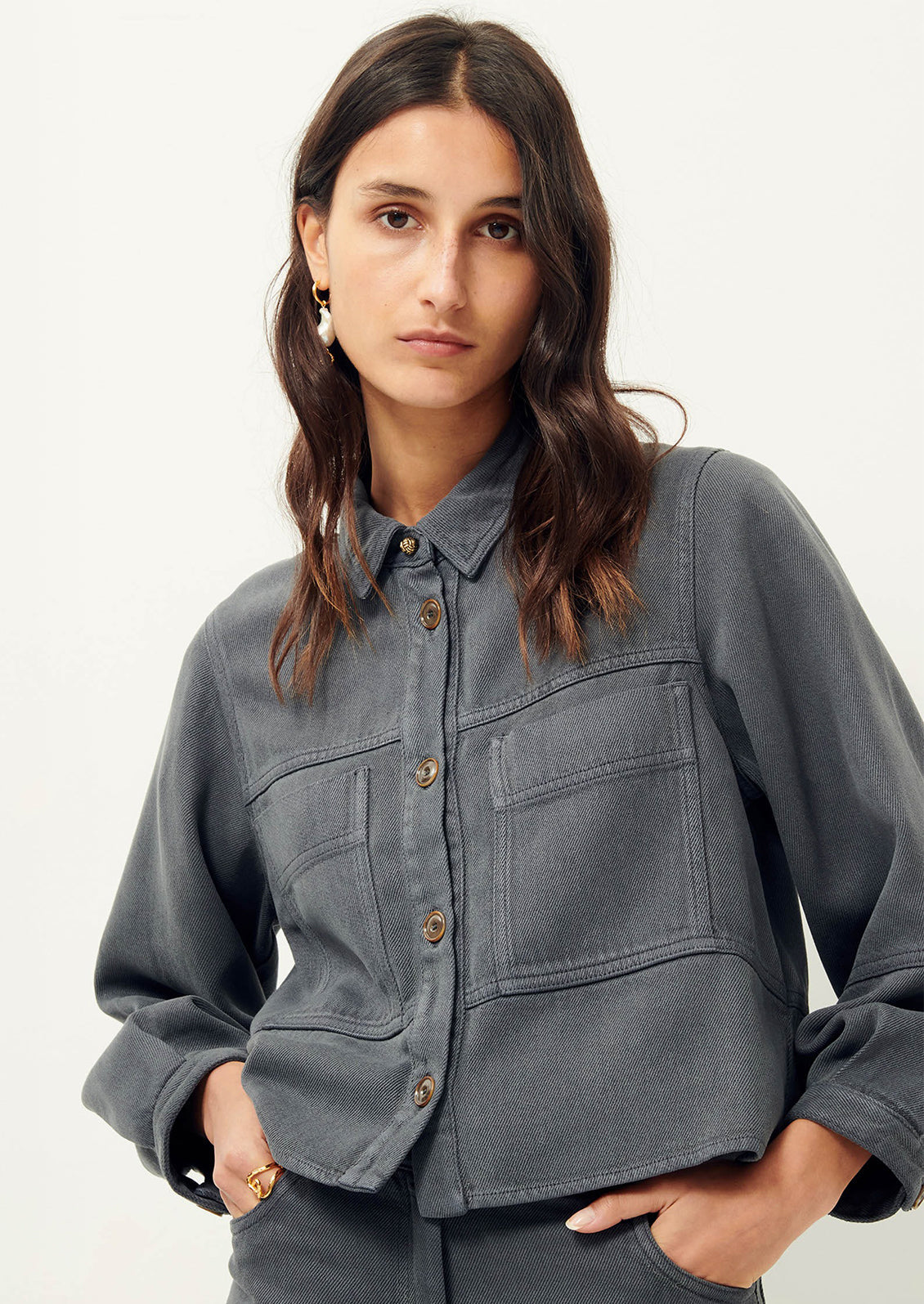 Leone Cropped Shirt Jacket