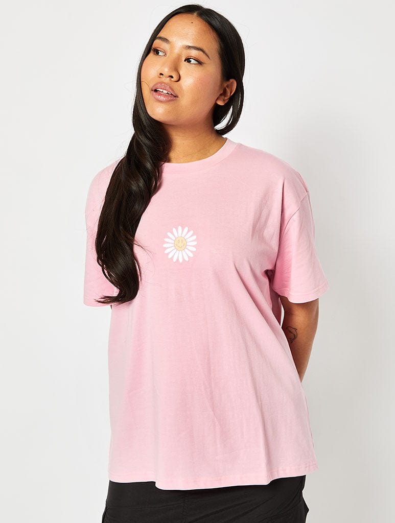 Life Is No Picnic Oversized T-Shirt in Pink